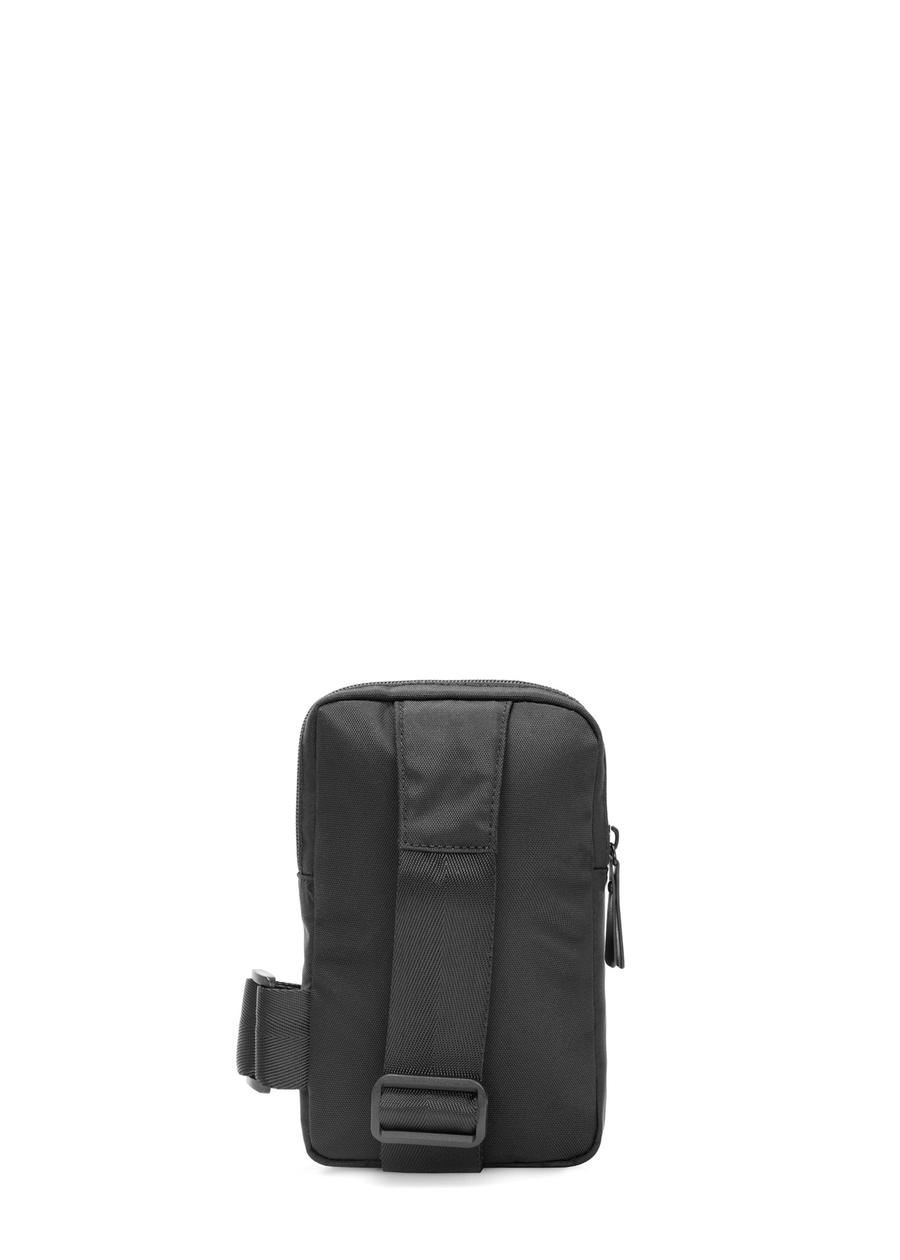 Black small men's bag TORMN-0390-99(W26), back view of the product on a white background.
