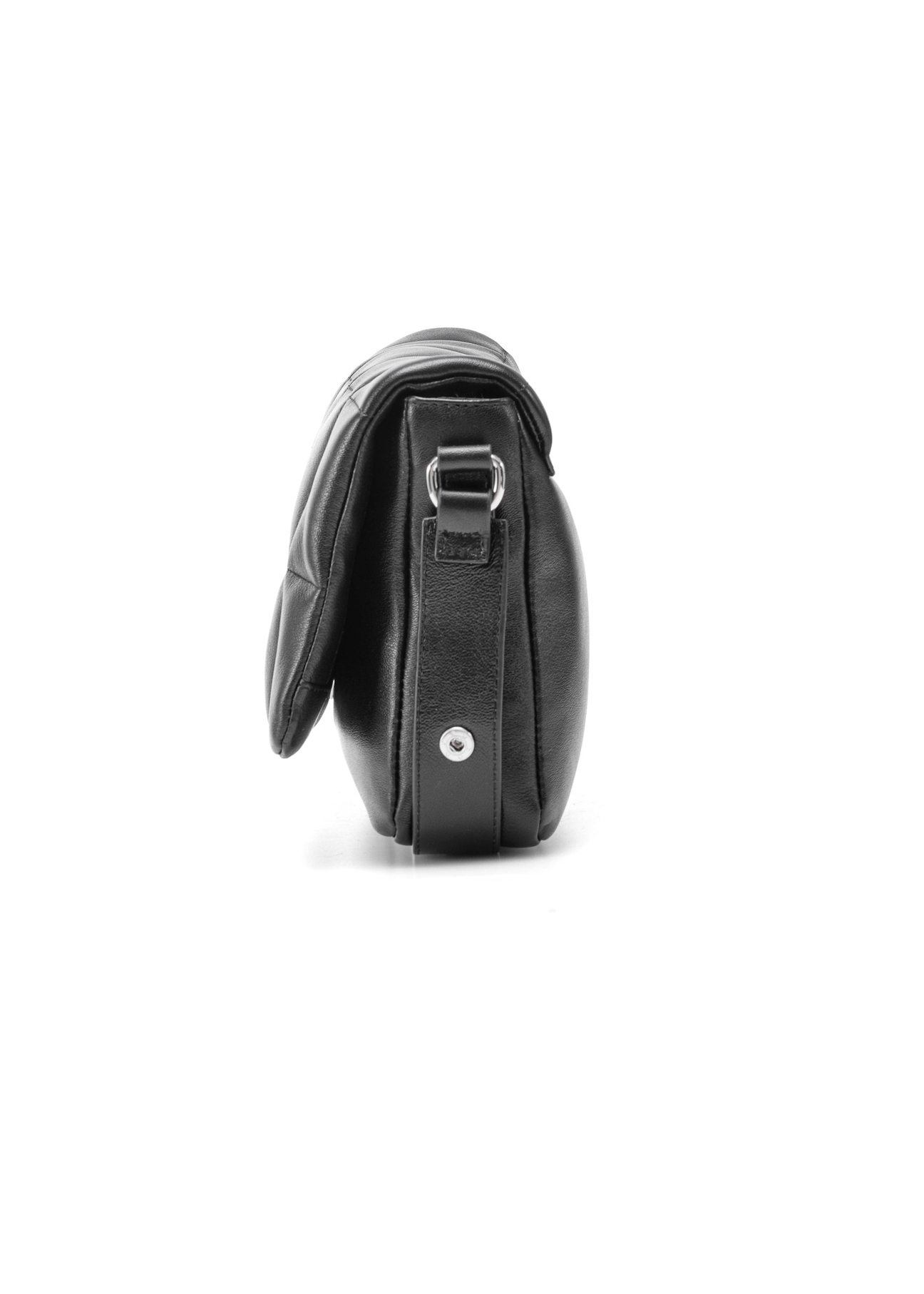 Black leather handbag TORES-1197-99(Z25), side view of the product on a white background.