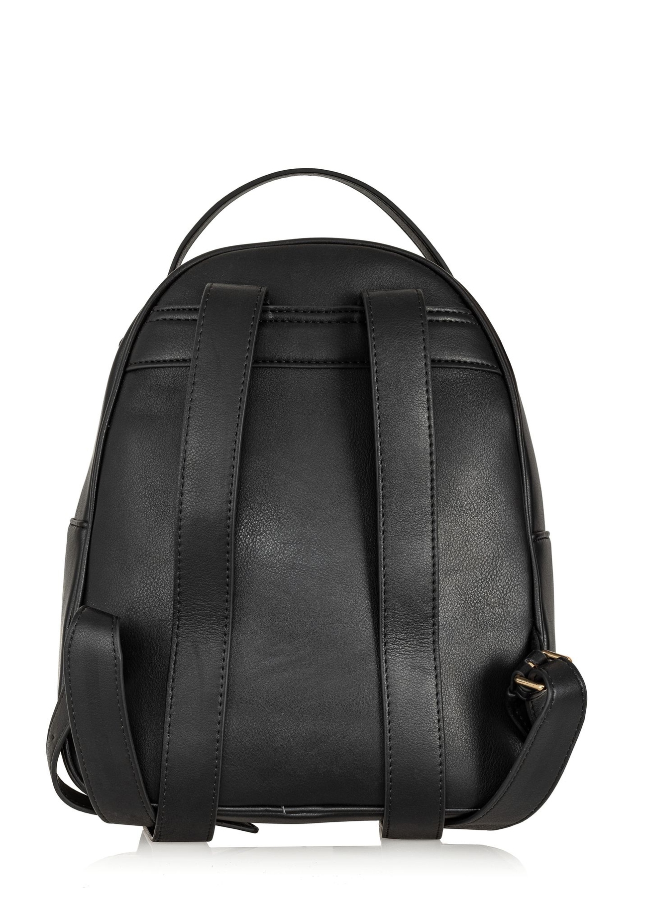 Women's black imitation leather backpack TOREC-0920-99(W24)-04