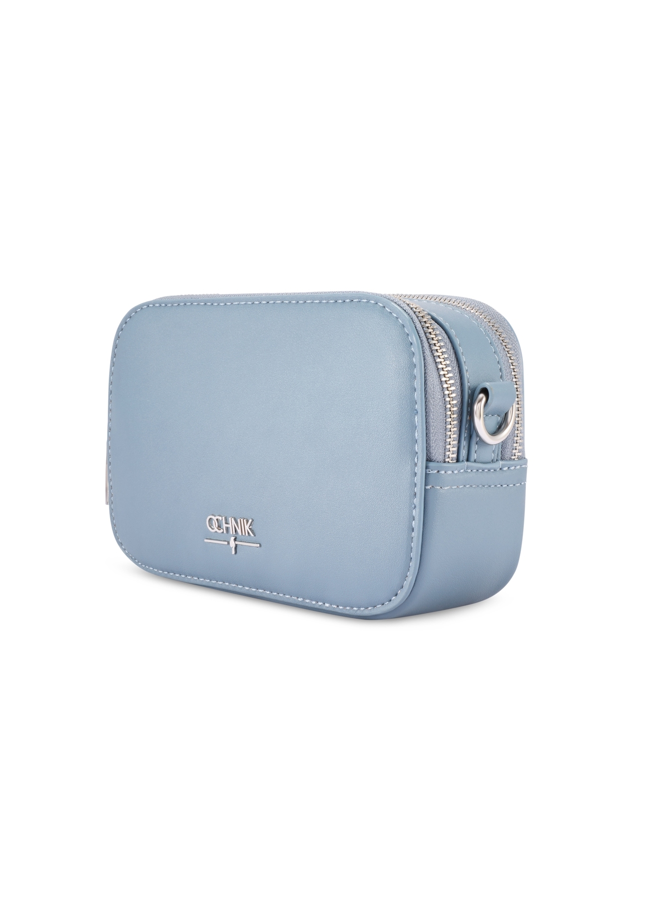 Blue small women's handbag TOREC-1172-7C(W26) - diagonal product view, on a white background.