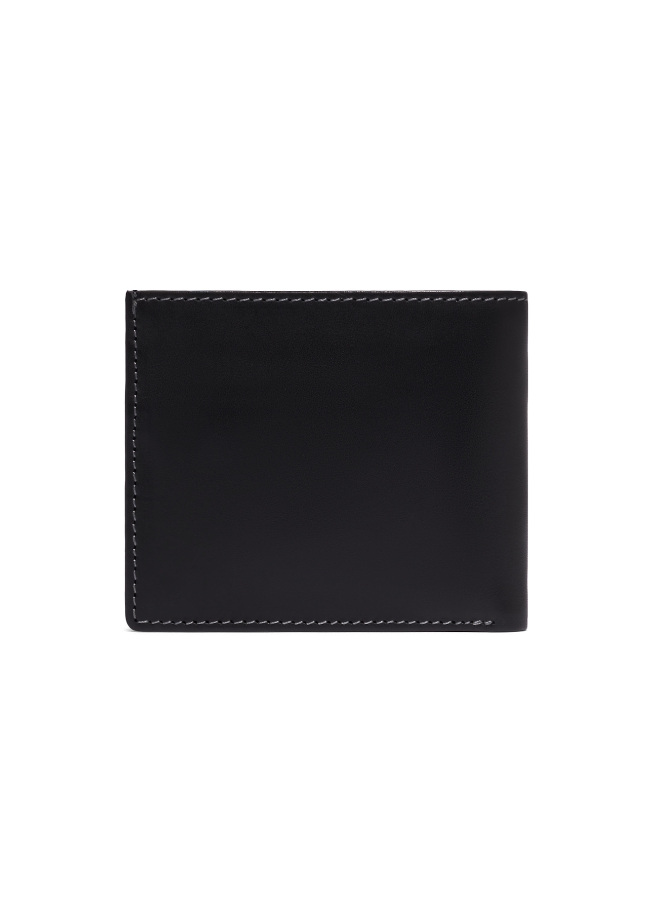 Black men's leather wallet PORMS-0699-99(Z26), product view from the back on a light background.