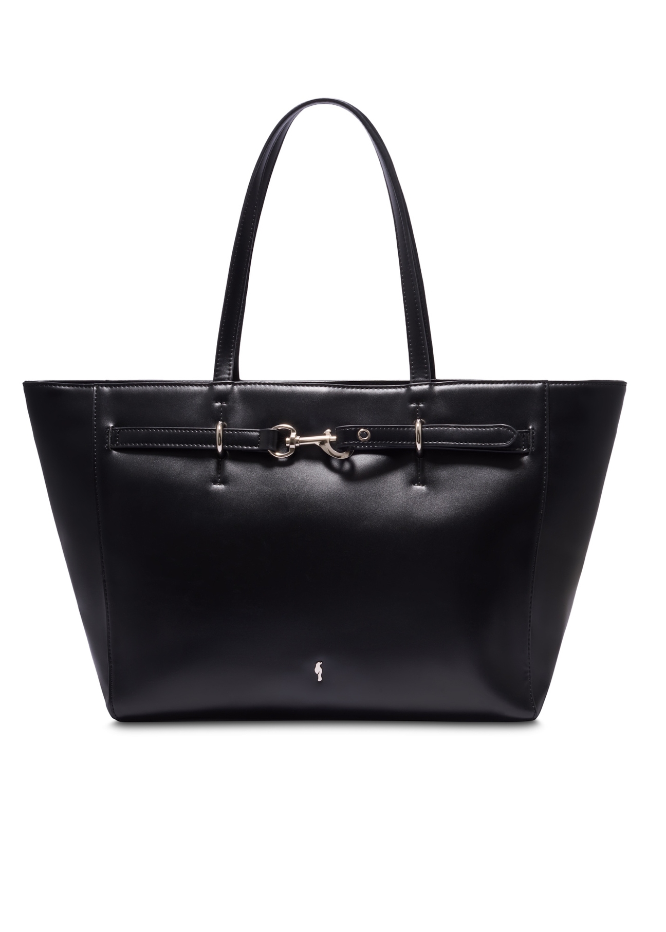 Women's shopper bag in black TOREC-1340-99(Z26), front view of the product on a white background.