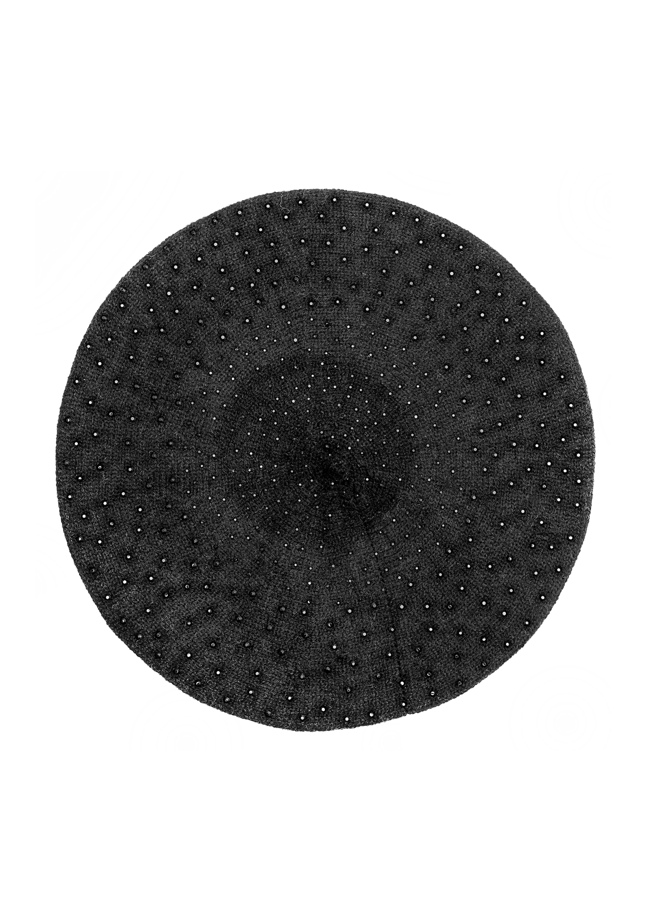 Black women's beret CZADT-0167A-99(Z25), product view from above on a white background.