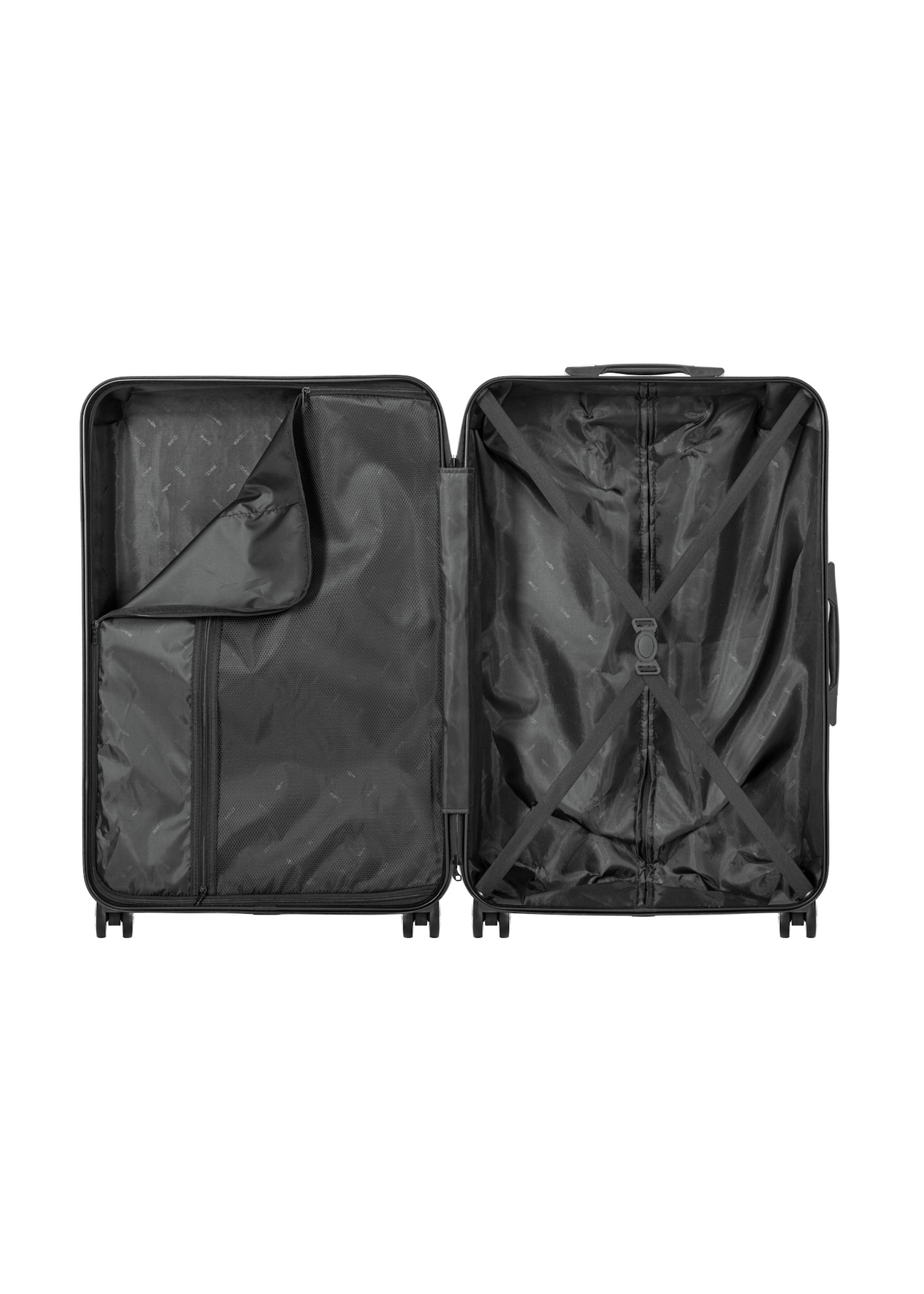 Large suitcase on wheels WALAB-0053-0X-29(W26), product view inside on white background.