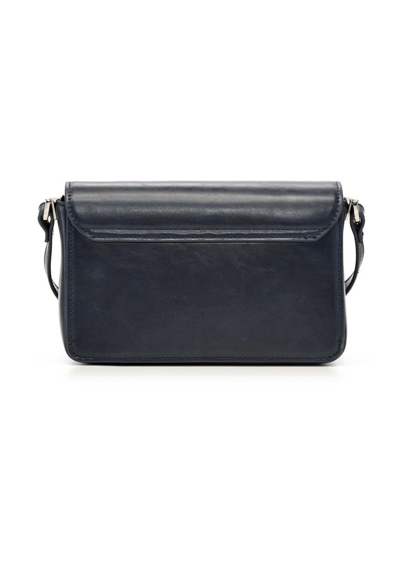 Elegant navy blue women's handbag TOREC-1251-7E(Z26) - product view from the back, on a white background.