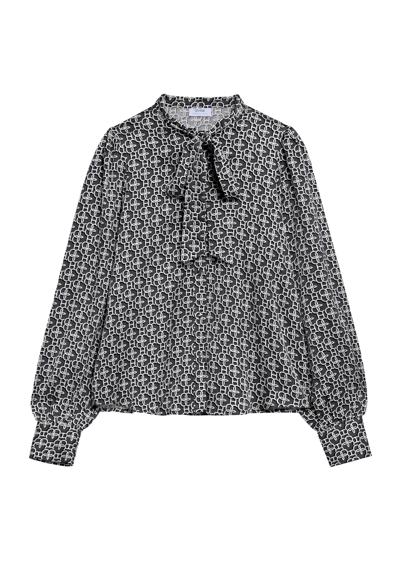 Women's monogrammed shirt KOSDT-0175-96(Z25) - front product view on white background.