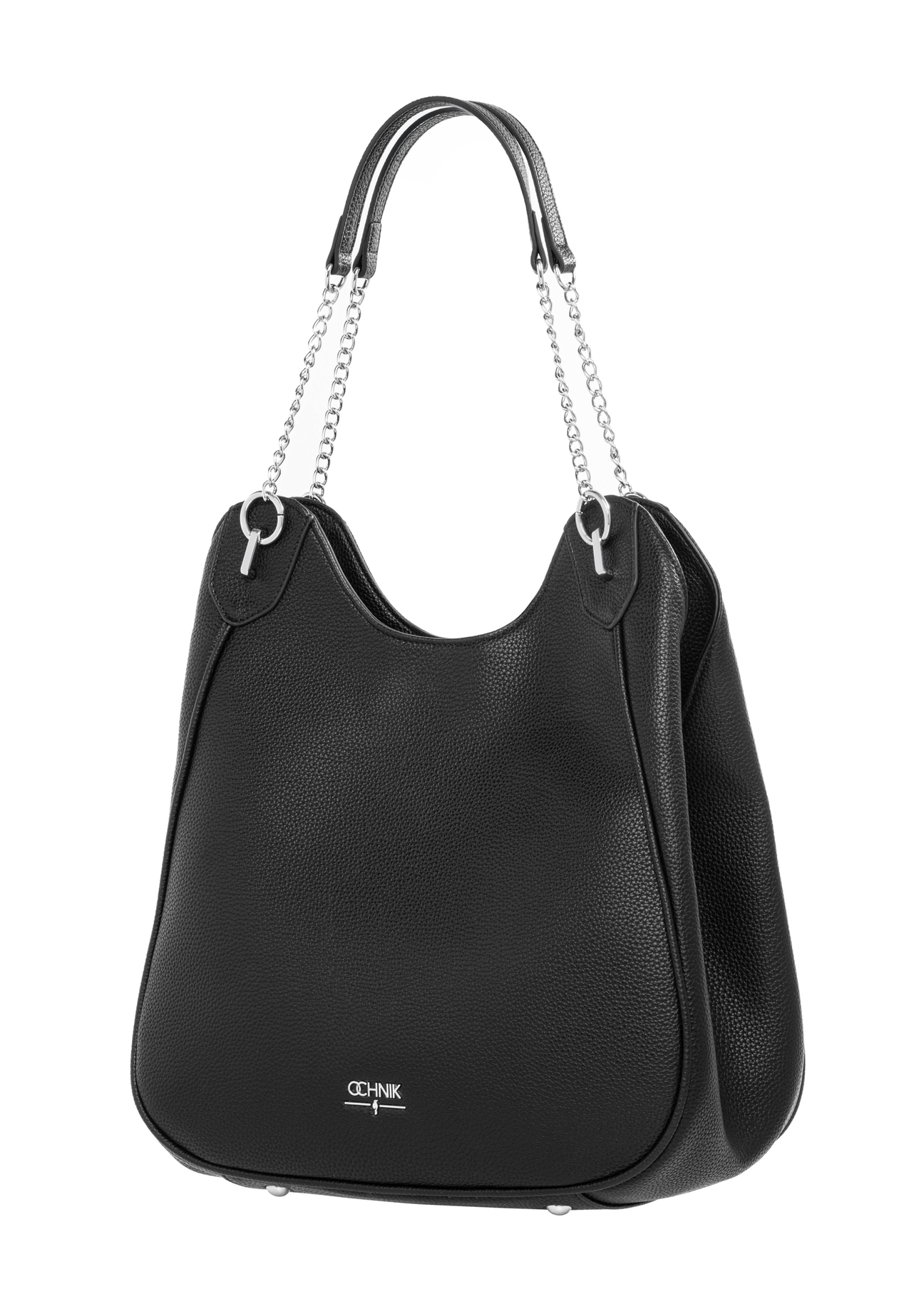Black women's shopper bag TOREC-1283-9I(Z26) - diagonal product view, on a white background.