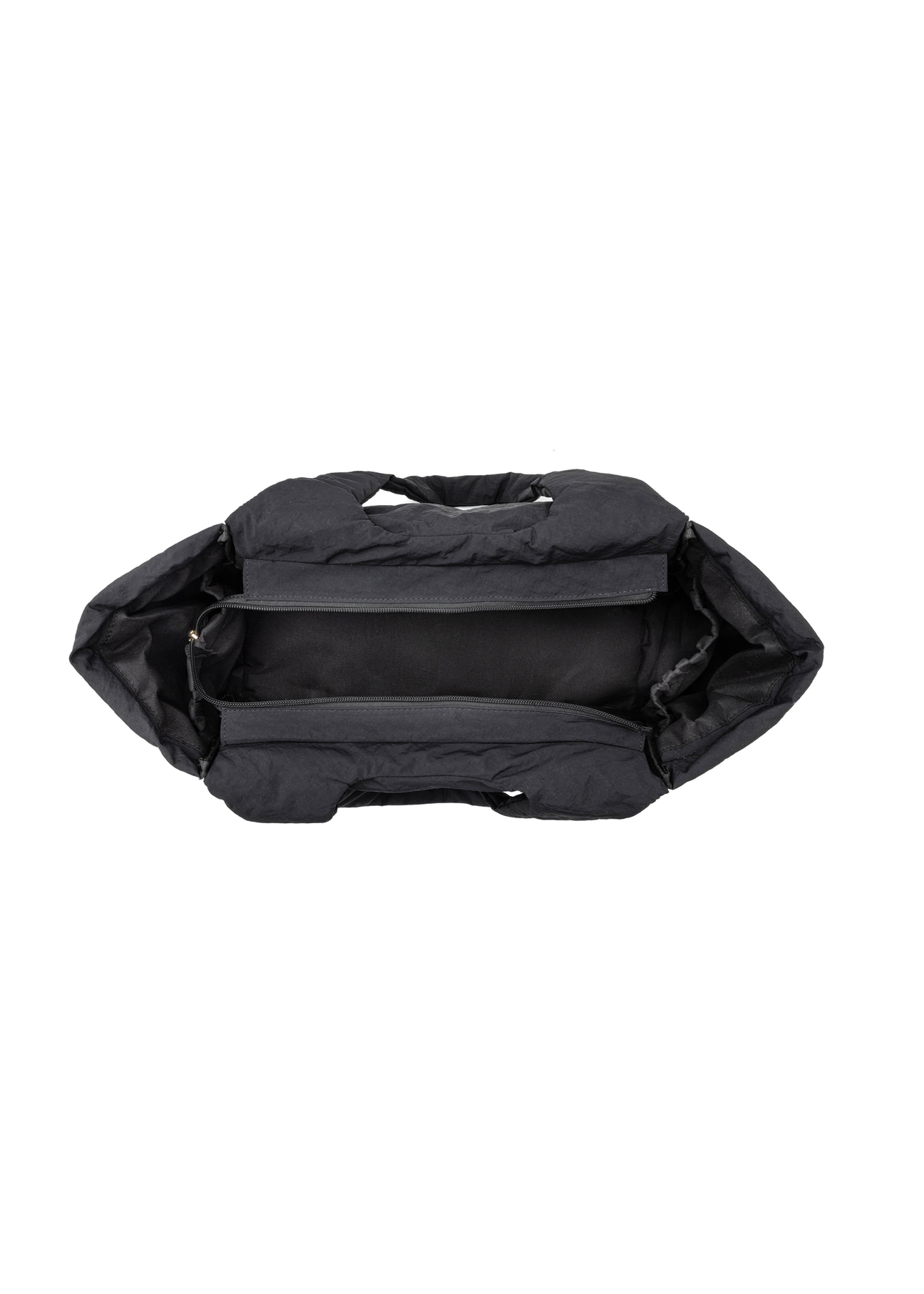 Black women's shopper bag TOREN-0336-99(W26), product view inside on white background.