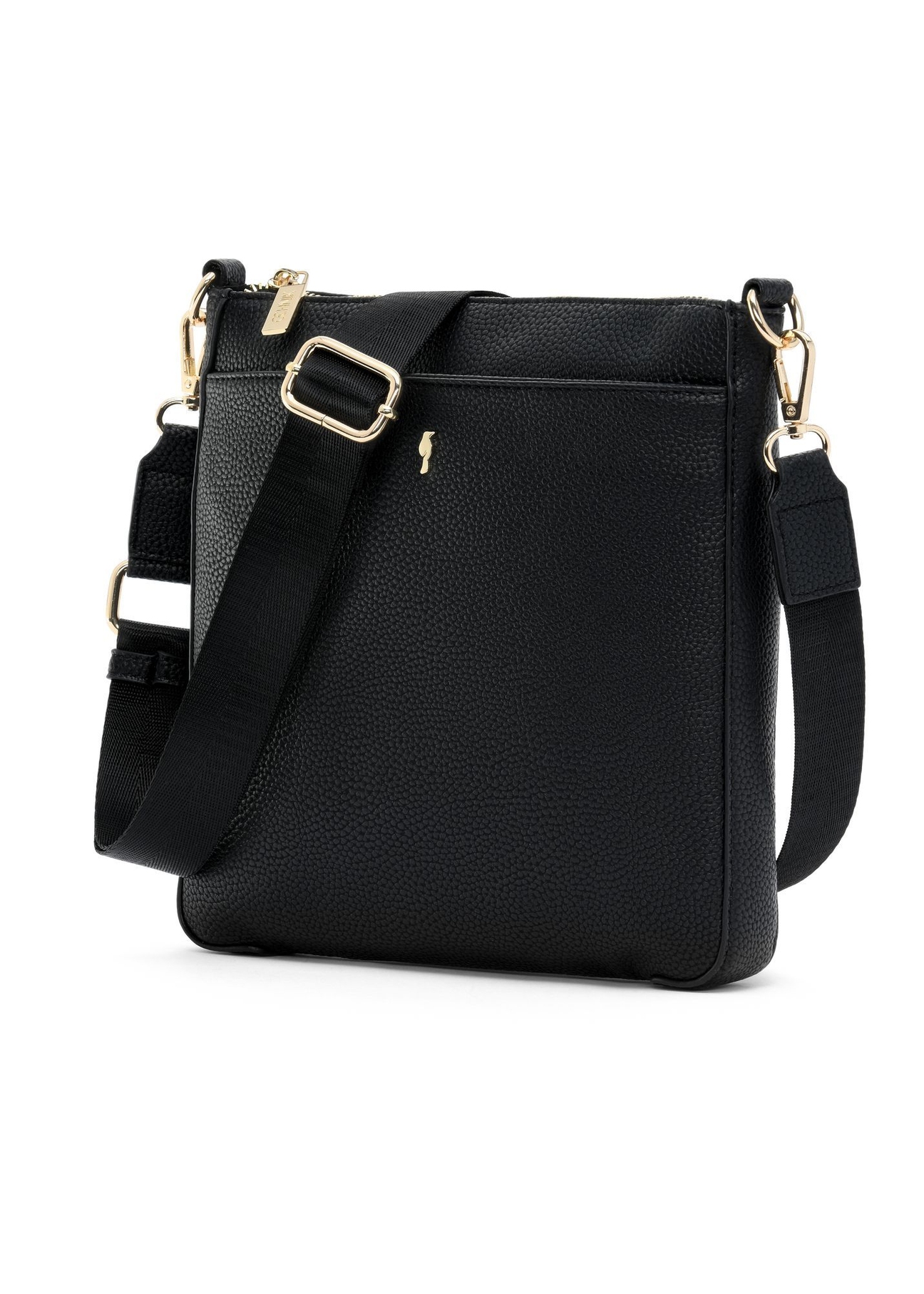 Black women's shoulder bag TOREC-0708B-99(Z25) - diagonal view of the product on a white background.