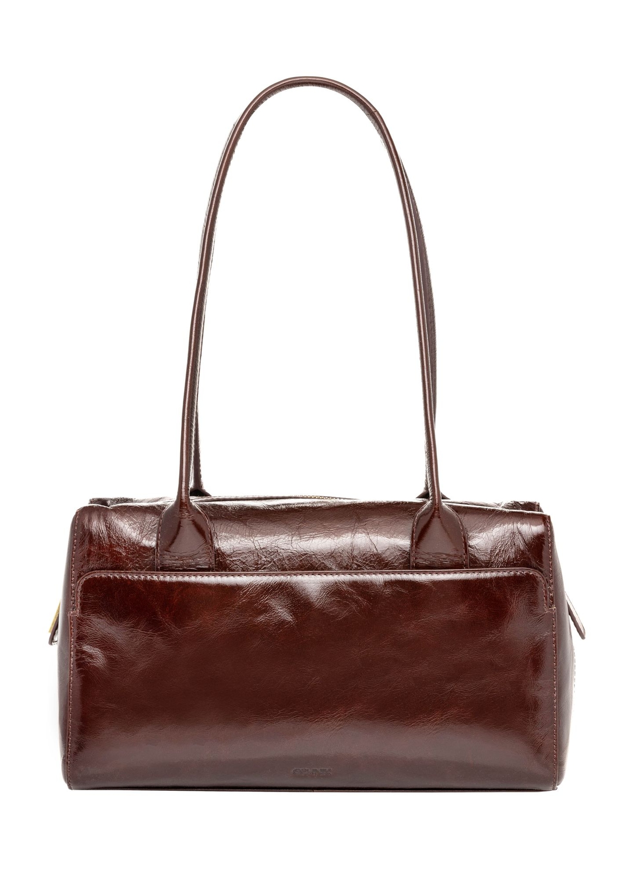 Women's leather burgundy shoulder bag TORES-1392-4E(Z26) - front product view, on a white background.