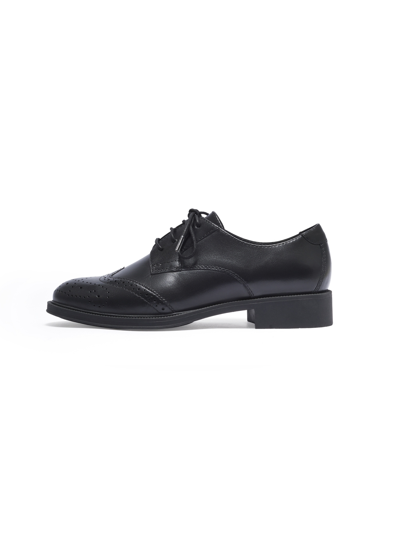Black leather women's shoes BUTYD-1283-99(Z26)