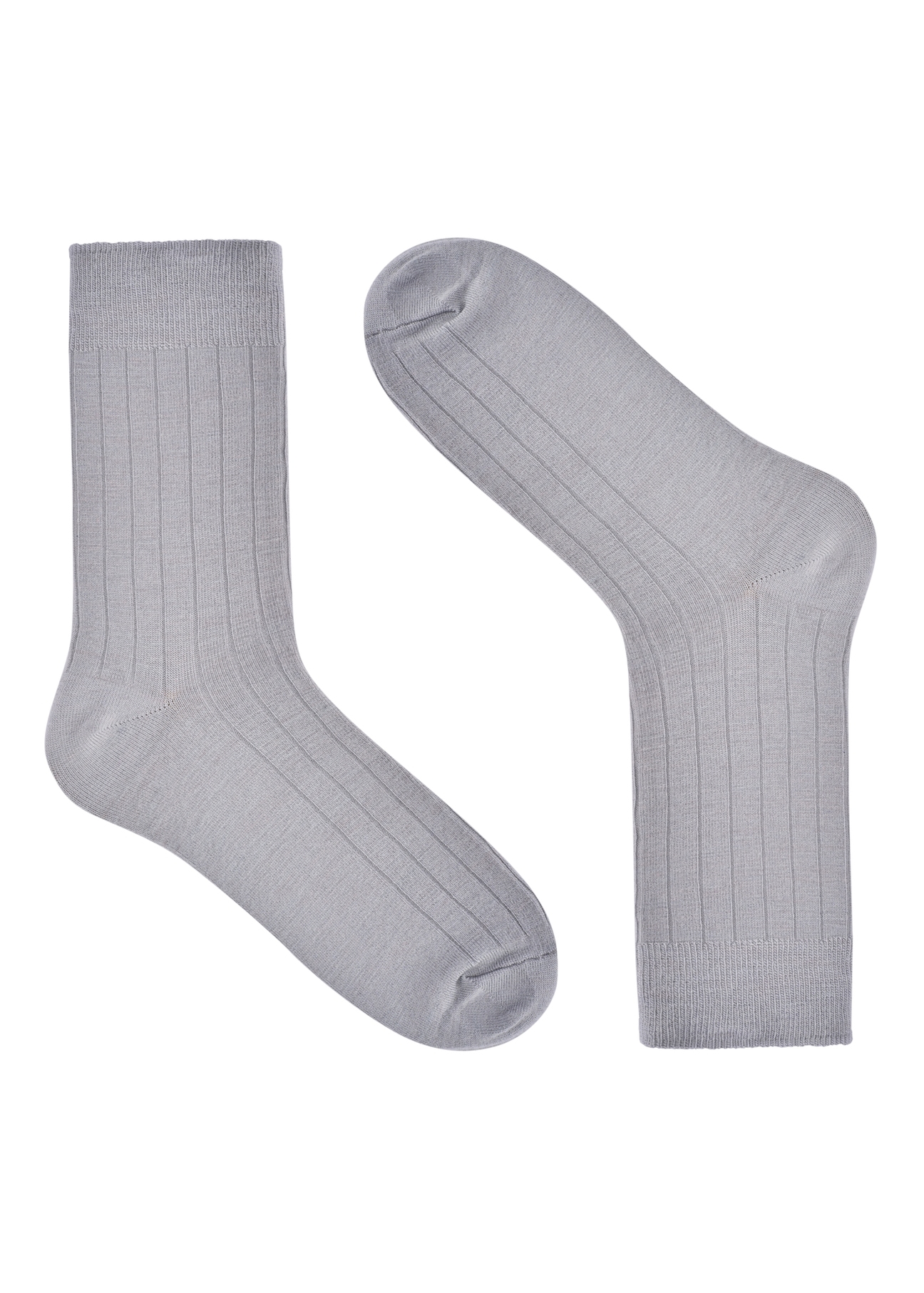 Gray merino wool socks SKAMT-0206-9B(Z26), product view from the front on a white background.