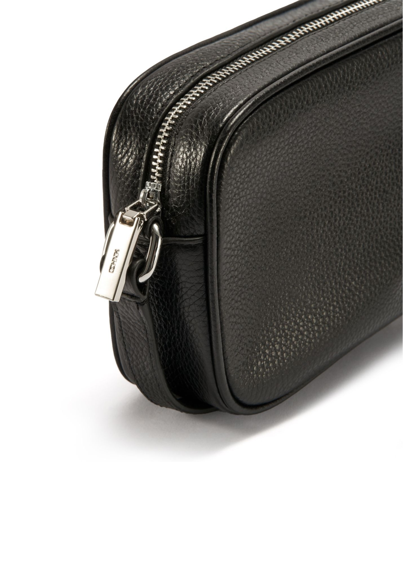 Black leather women's handbag TORES-1103A-99(Z25), close-up of the product detail on a white background.