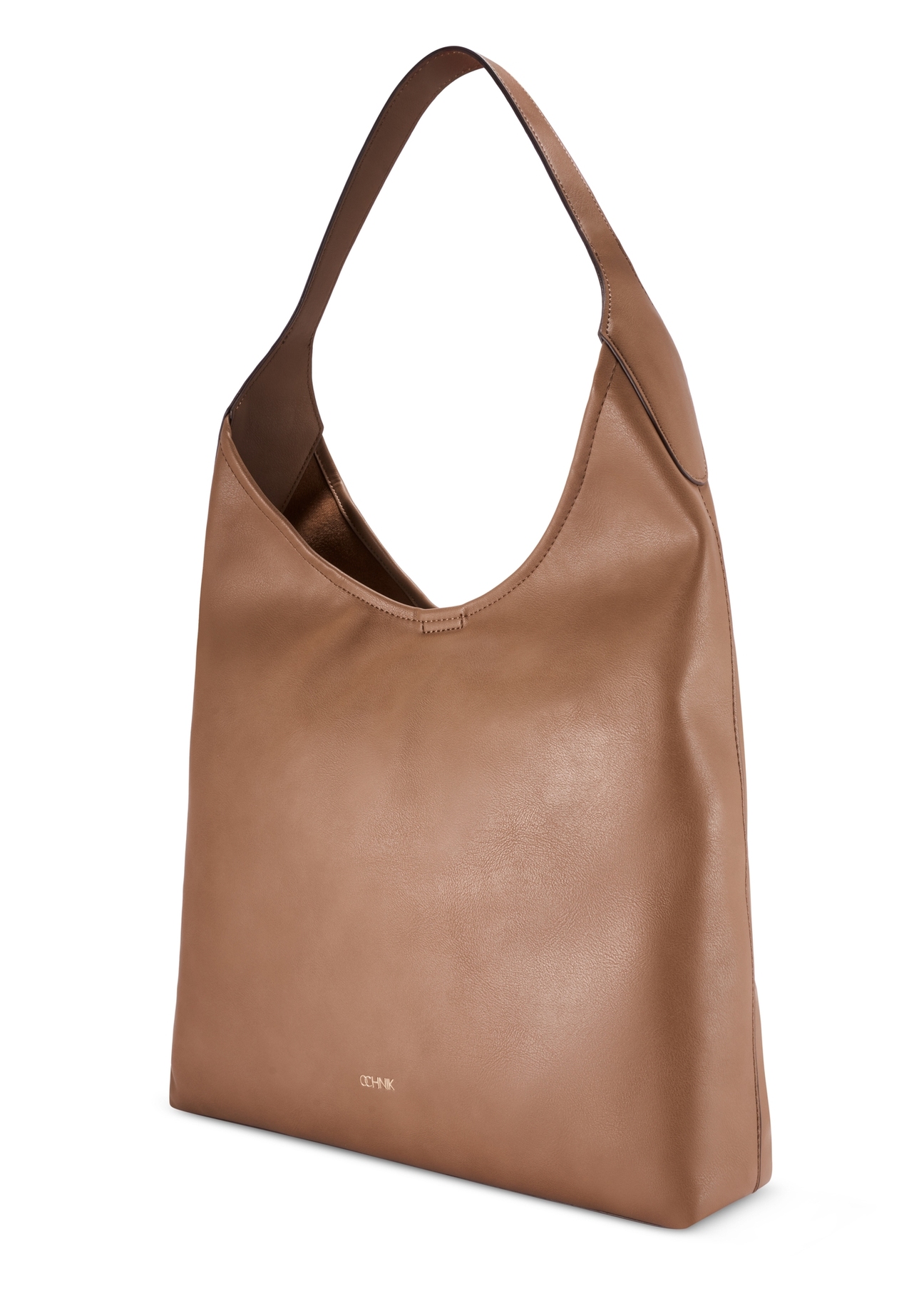 Large camel-colored women's handbag TOREC-1199-1D(W26), diagonal product view on a white background.