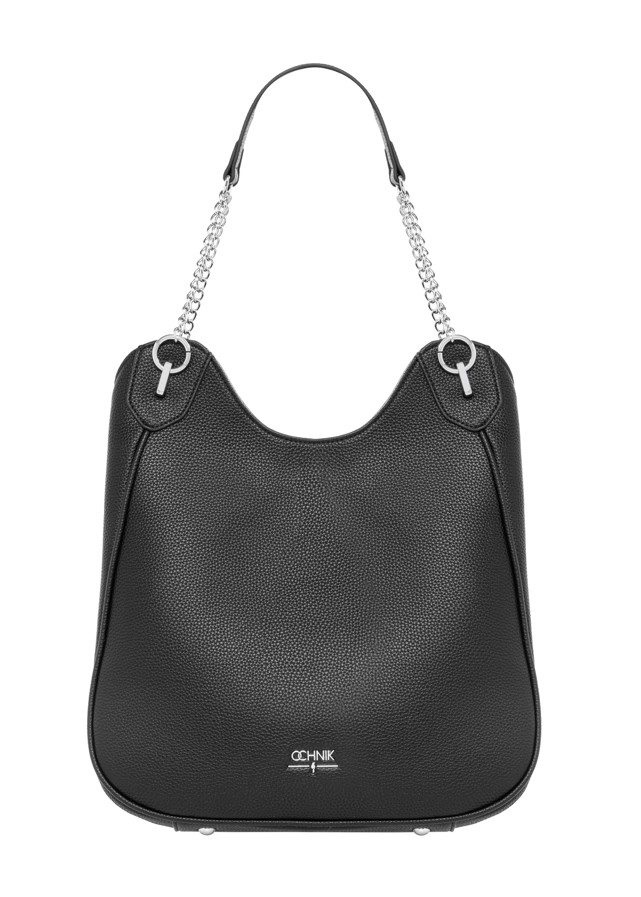 Black women's shopper bag TOREC-1283-9I(Z26) - front product view, on a white background.