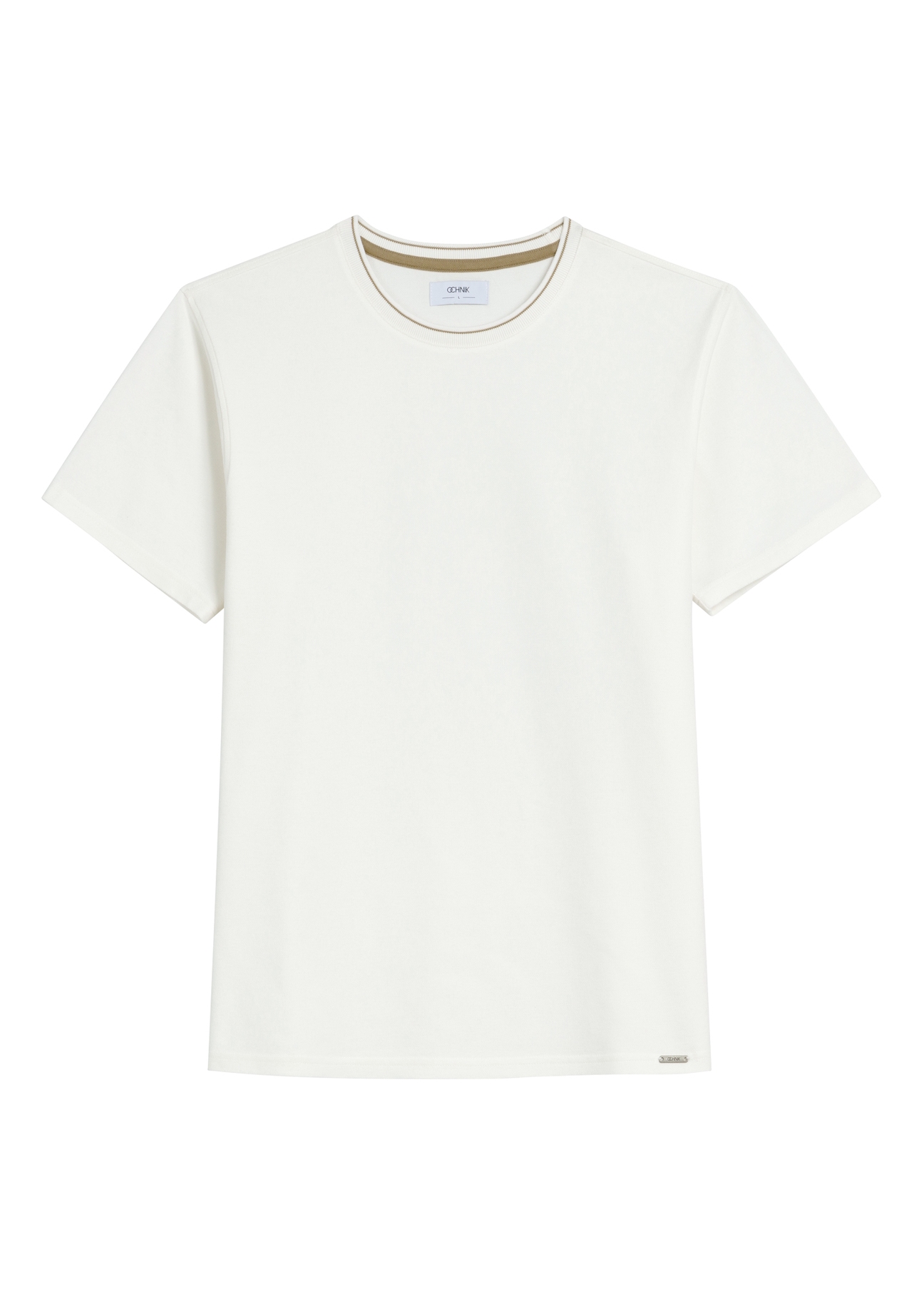 Men's white cotton T-shirt TSHMT-0150-0B(W26), front product view on white background.