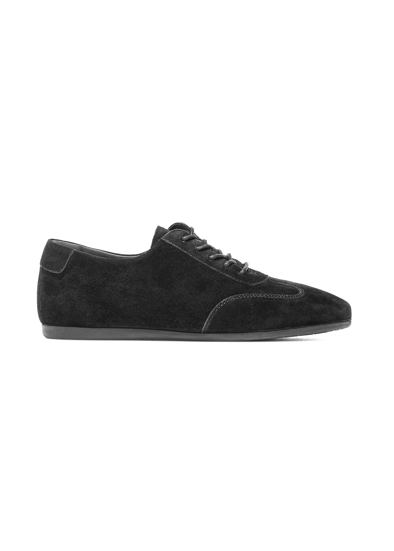 Women's leather shoes in black BUTYD-1215-99(Z25), product view from the side on a white background.