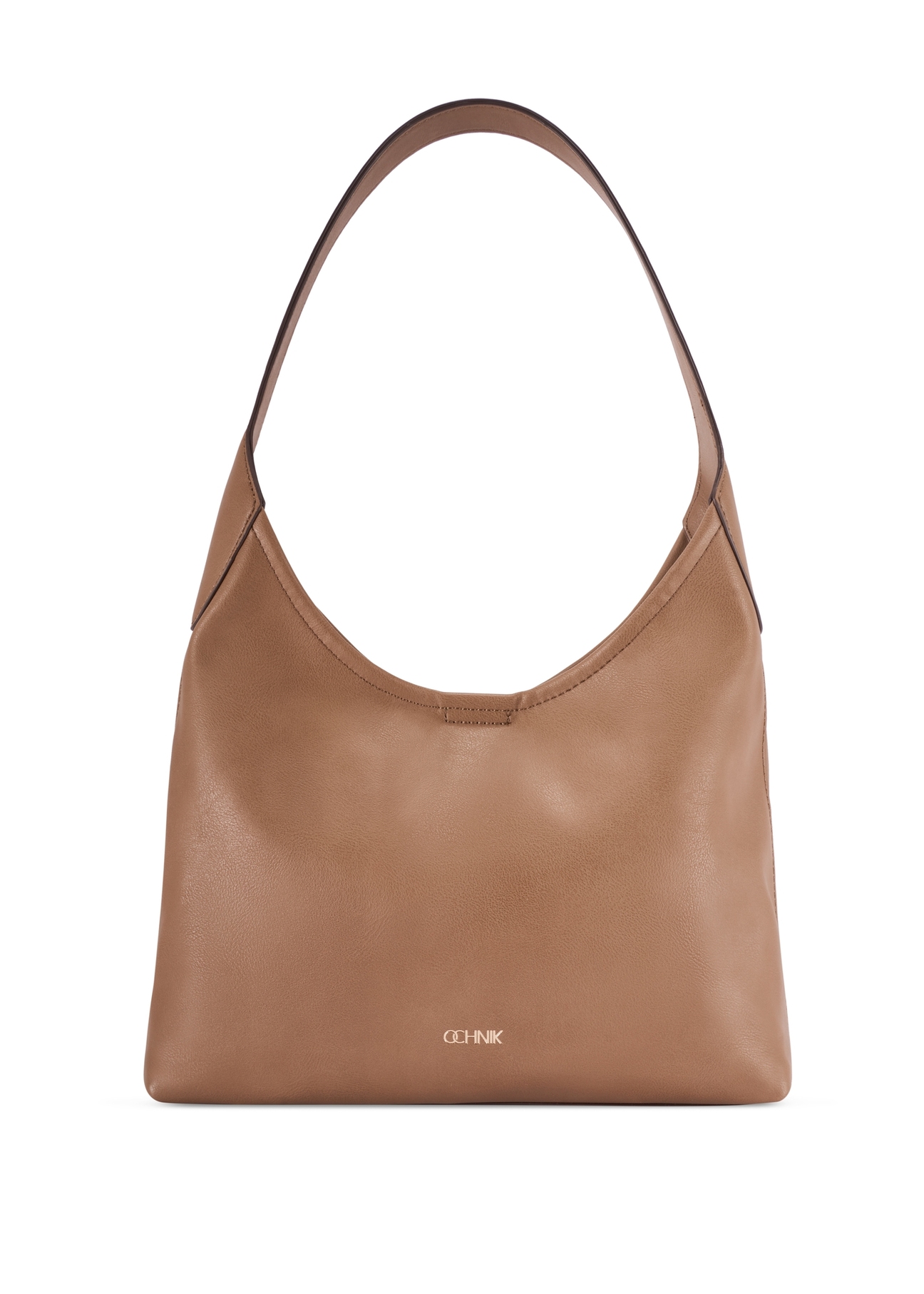 Camel medium women's handbag TOREC-1200-1D(W26), product view from the front on a white background.
