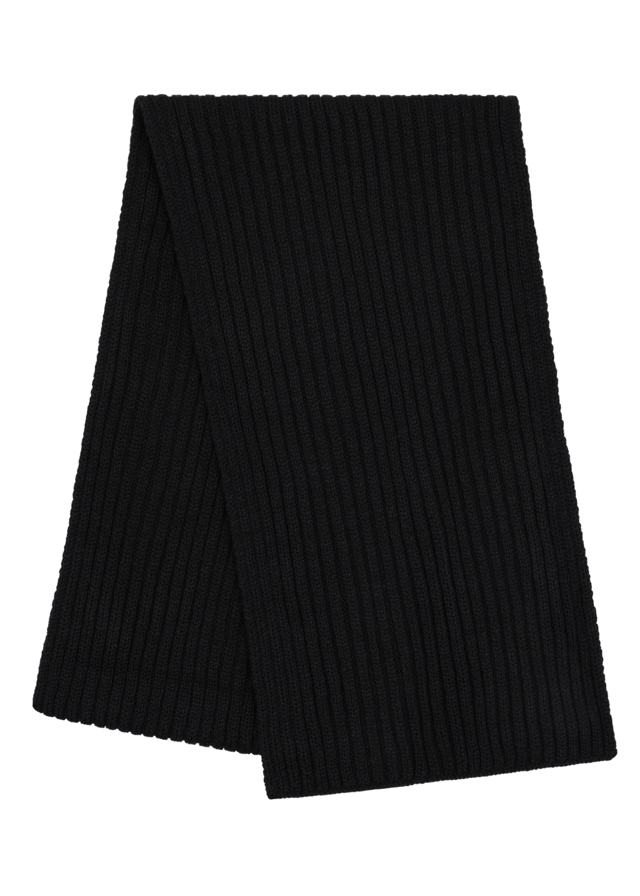 Black men's scarf SZAMT-0016-99(Z26), front view of the product on a white background.