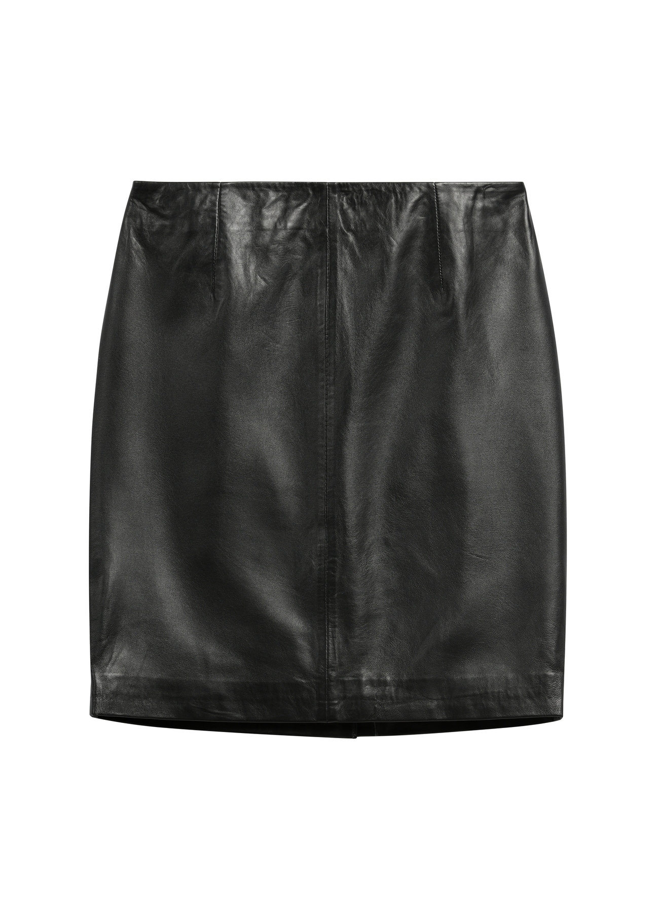 Women's leather pencil skirt SPCDS-0034-99(KS), front product view on white background.
