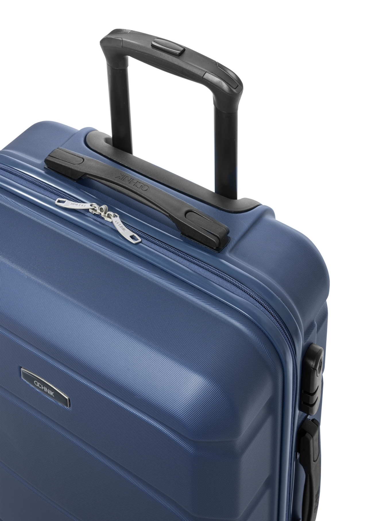 Large suitcase on wheels WALAB-0077-7D-28(W26), view of the product handle on a white background.