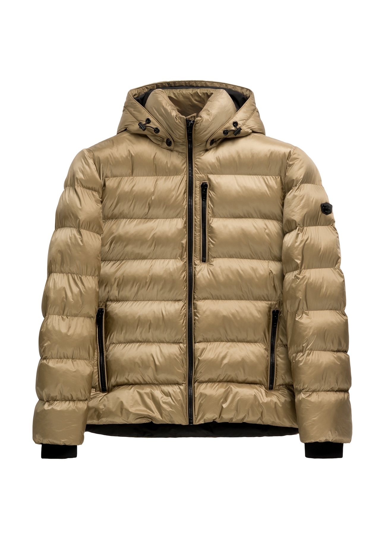 Men's sage winter jacket KURMT-0422-8F(Z26), front product view on white background.