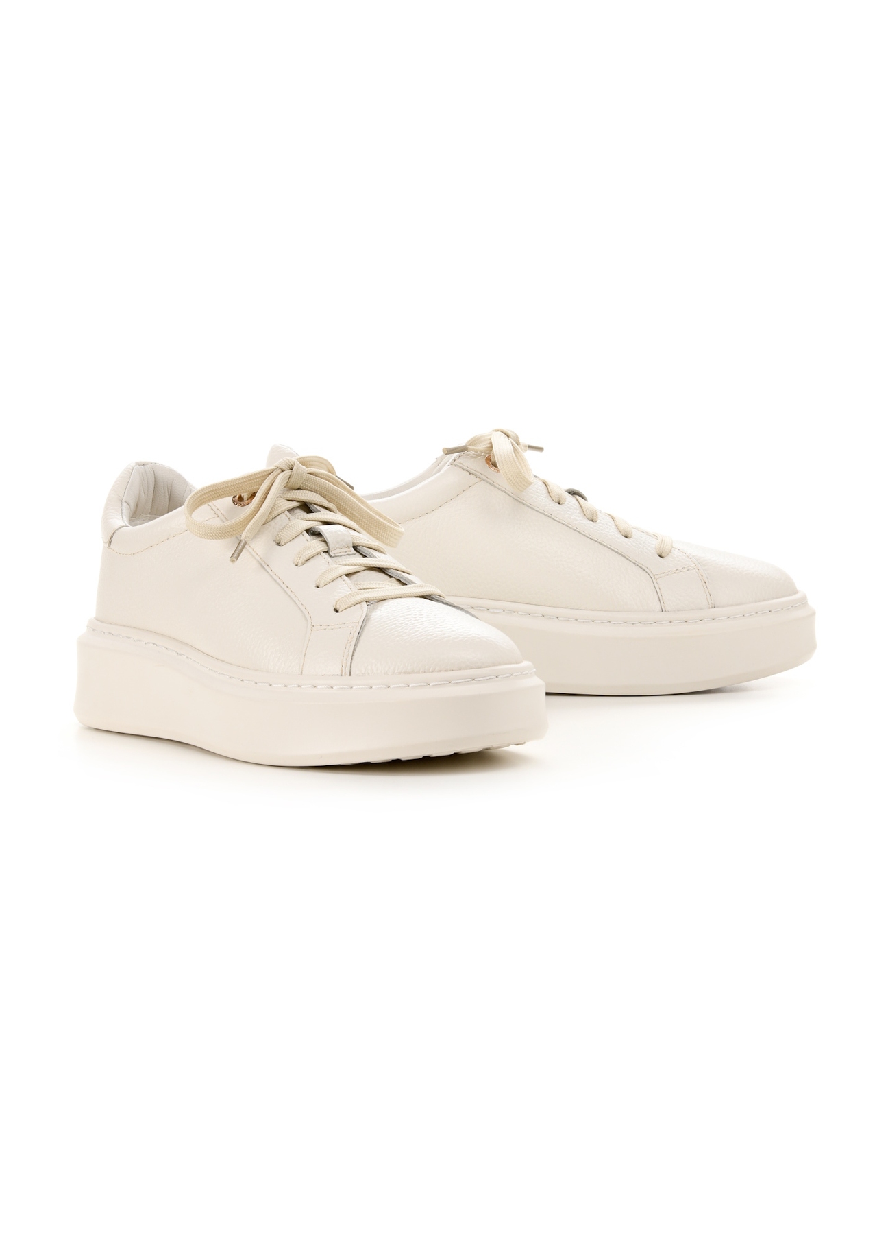 Women's leather platform shoes BUTYD-1258-0B(W26), diagonal product view on a white background.