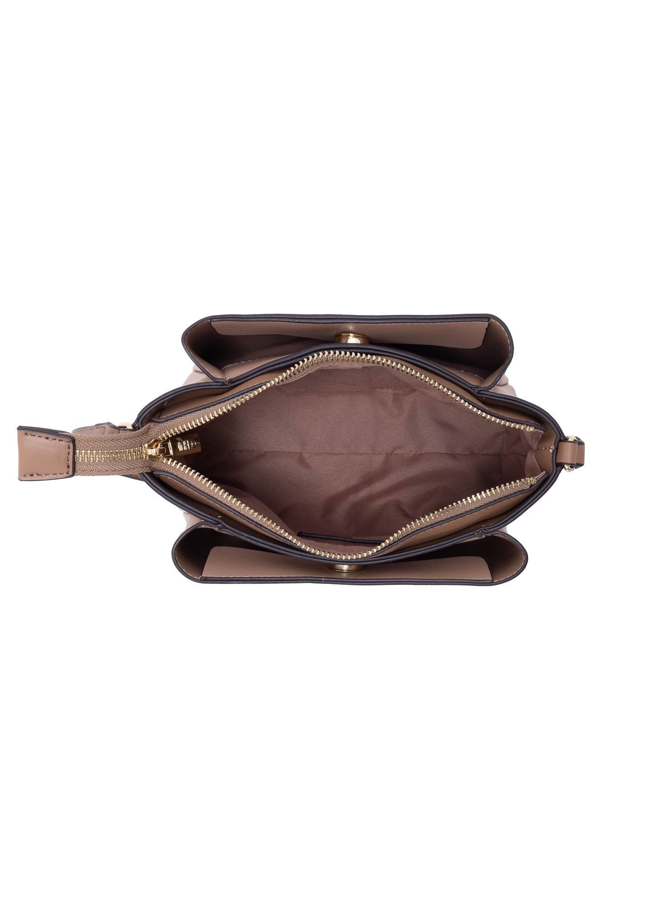 Small beige imitation leather handbag TOREC-0914-81(W24)-05