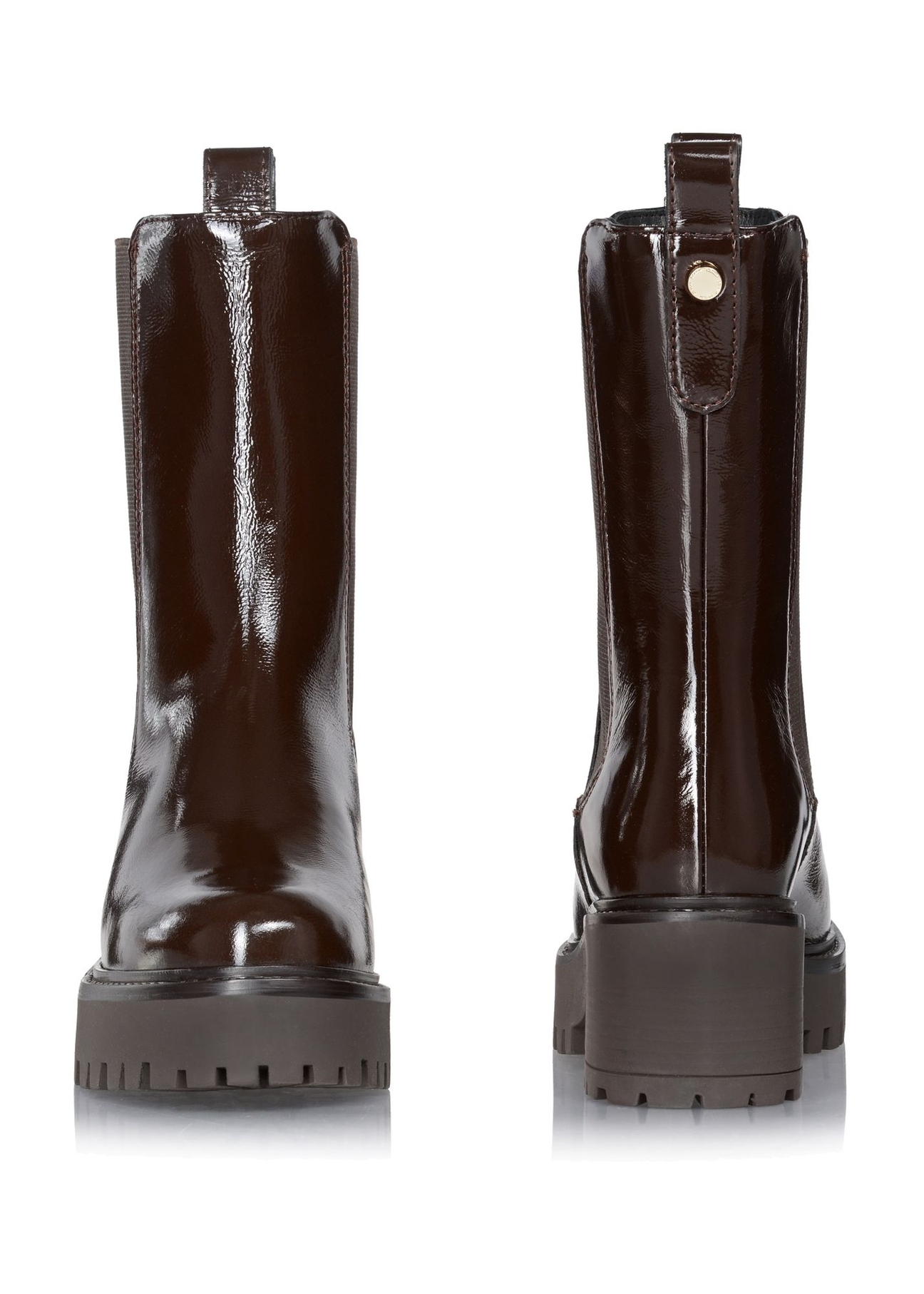 Brown leather women's boots BUTYD-1006-89(Z23)-03