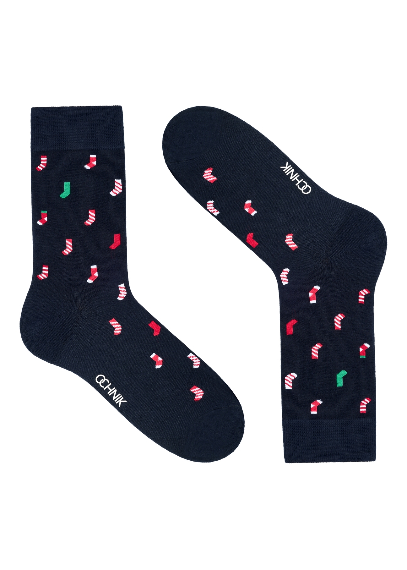 Set of men's Christmas socks ZESMT-0059-15(Z25), view of one pair of the product on a white background.