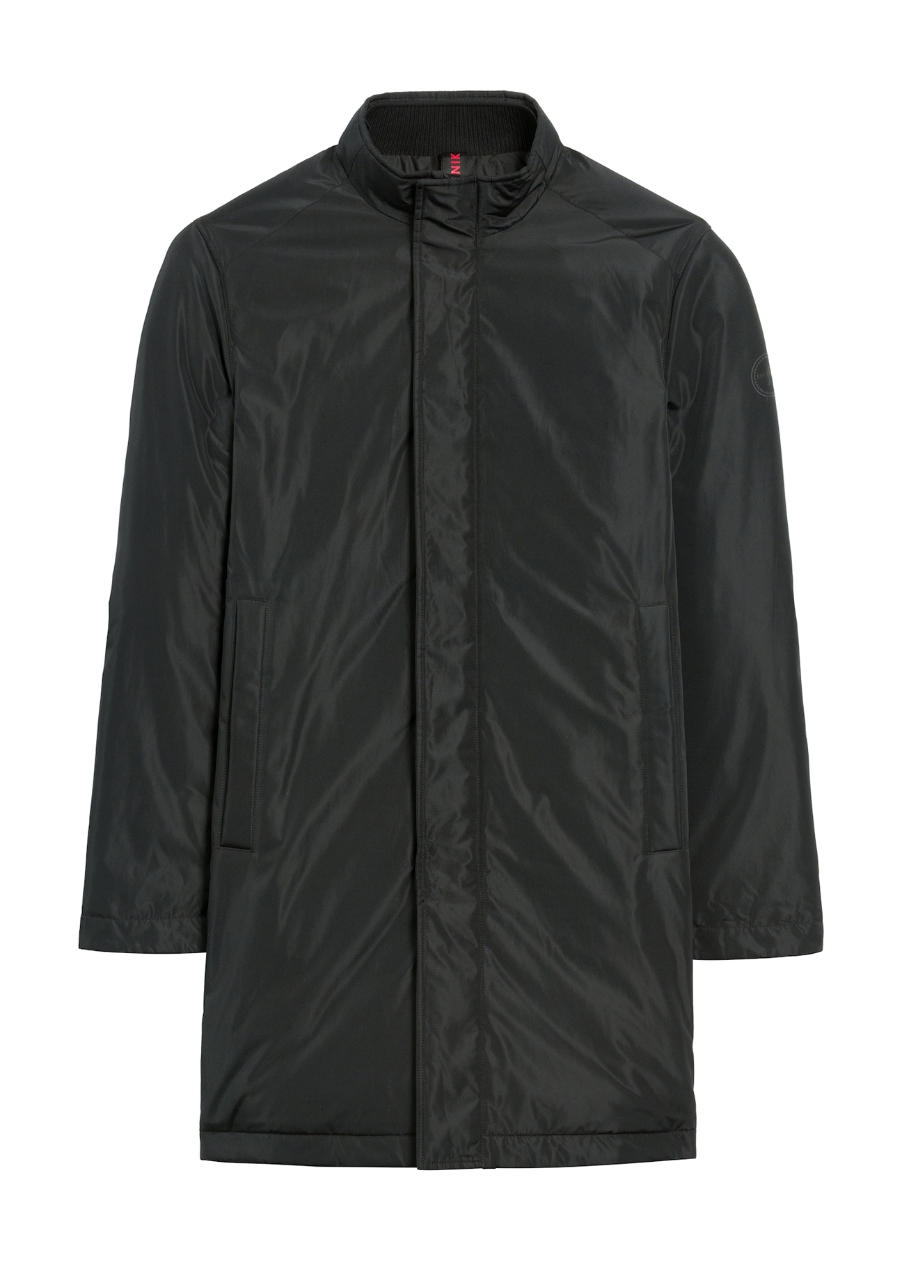Black men's transitional jacket KURMT-0388-99(Z25), product view from the front on a white background.