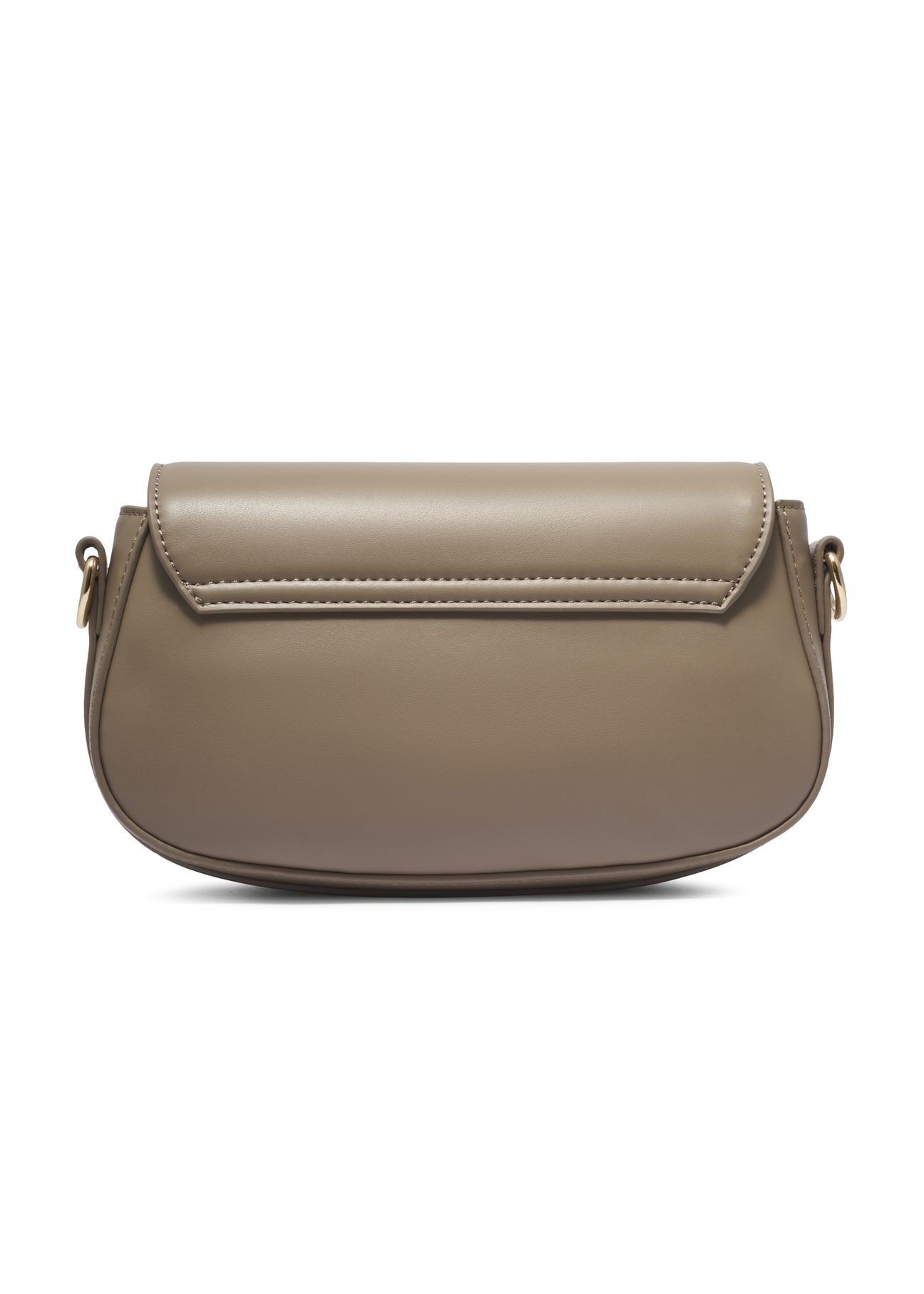 Small women's handbag in cool beige TOREC-1264-1K(Z26). Back view on a white background.