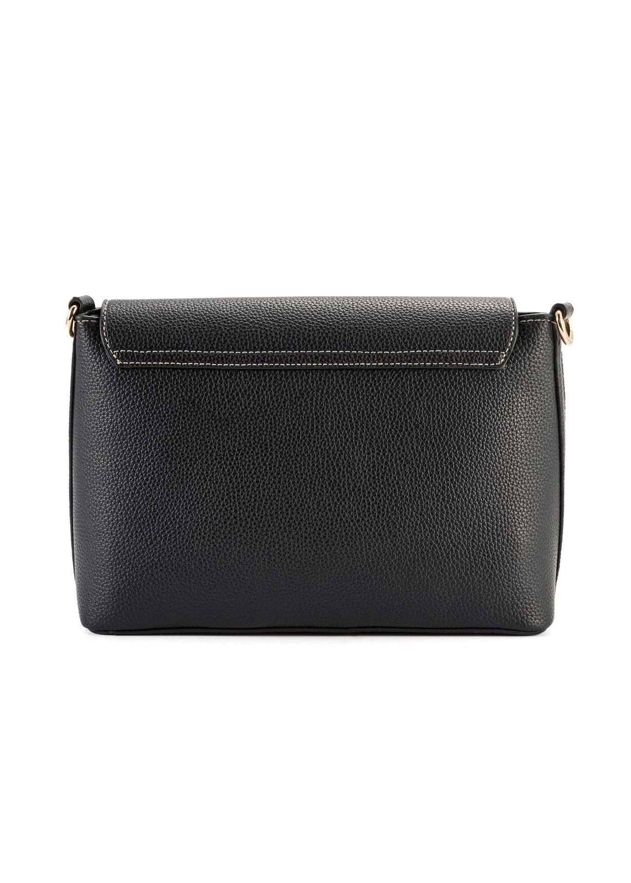 Black women's shoulder bag TOREC-1063-9I(Z26) - product view from the back, on a white background.