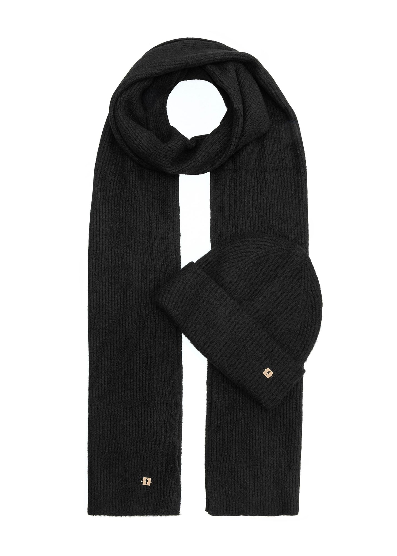 Viscose hat and scarf set ZESTD-0012-99(Z25) - front product view on white background.