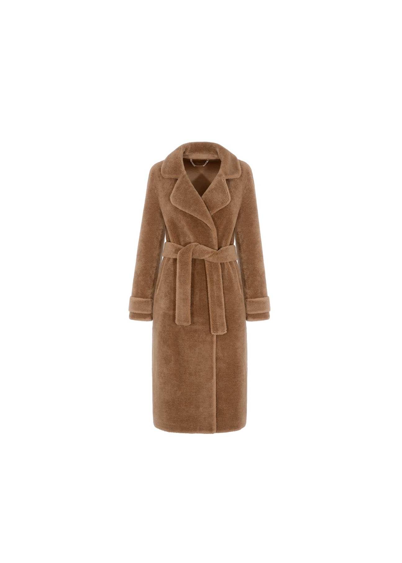 Women's wool coat with buckle FUTDT-0022-24(Z22)-04