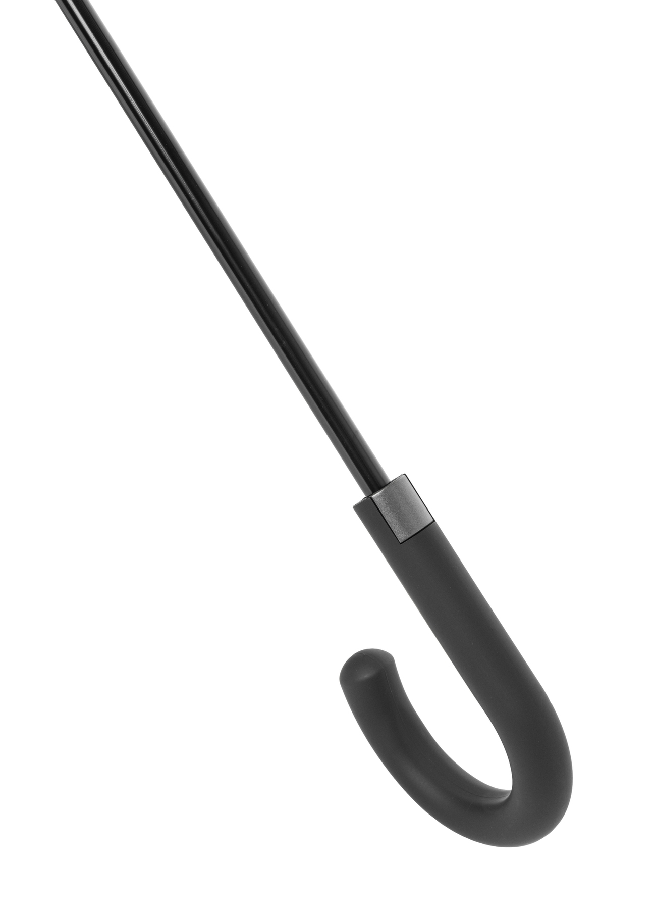 Large women's umbrella in gray PARSD-0035-9B(W26), view of the product handle on a white background.