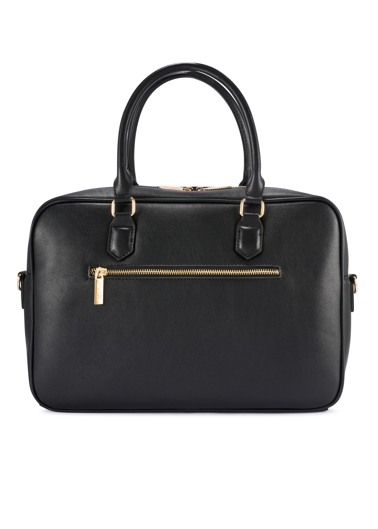 Black women's laptop bag TOREC-1209-99(W26) - product view from the back, on a white background.