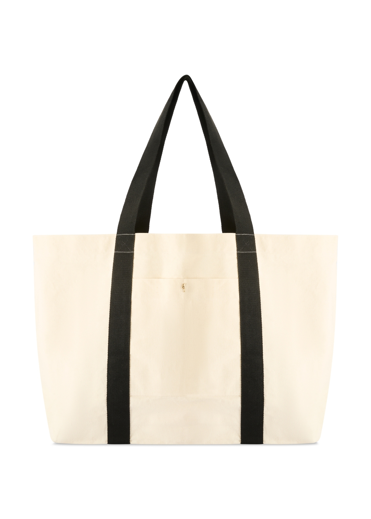 Beige cotton bag TOREN-0333-1E(W26) - front product view, on white background.