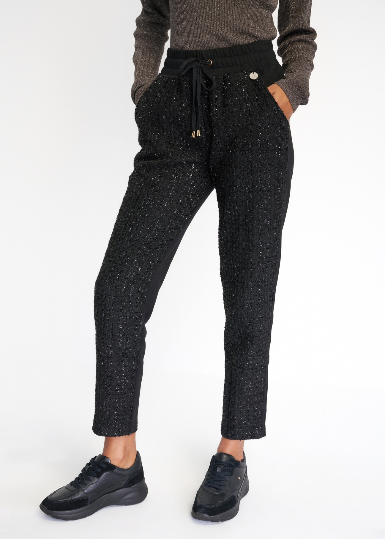 Elegant black women's pants SPODT-0077-99(Z22)-01