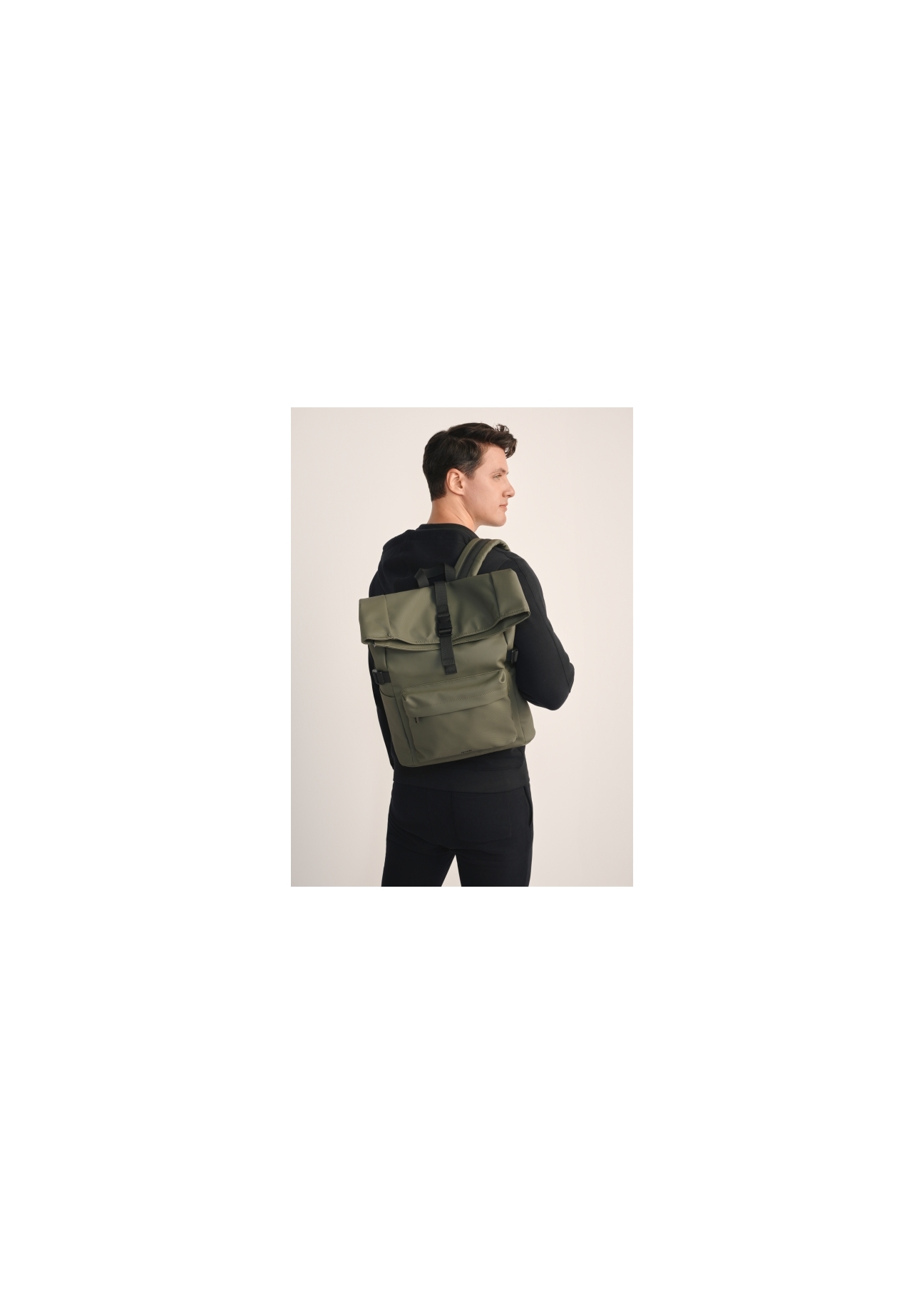 Large khaki backpack PLCMN-0015-55(Z25)