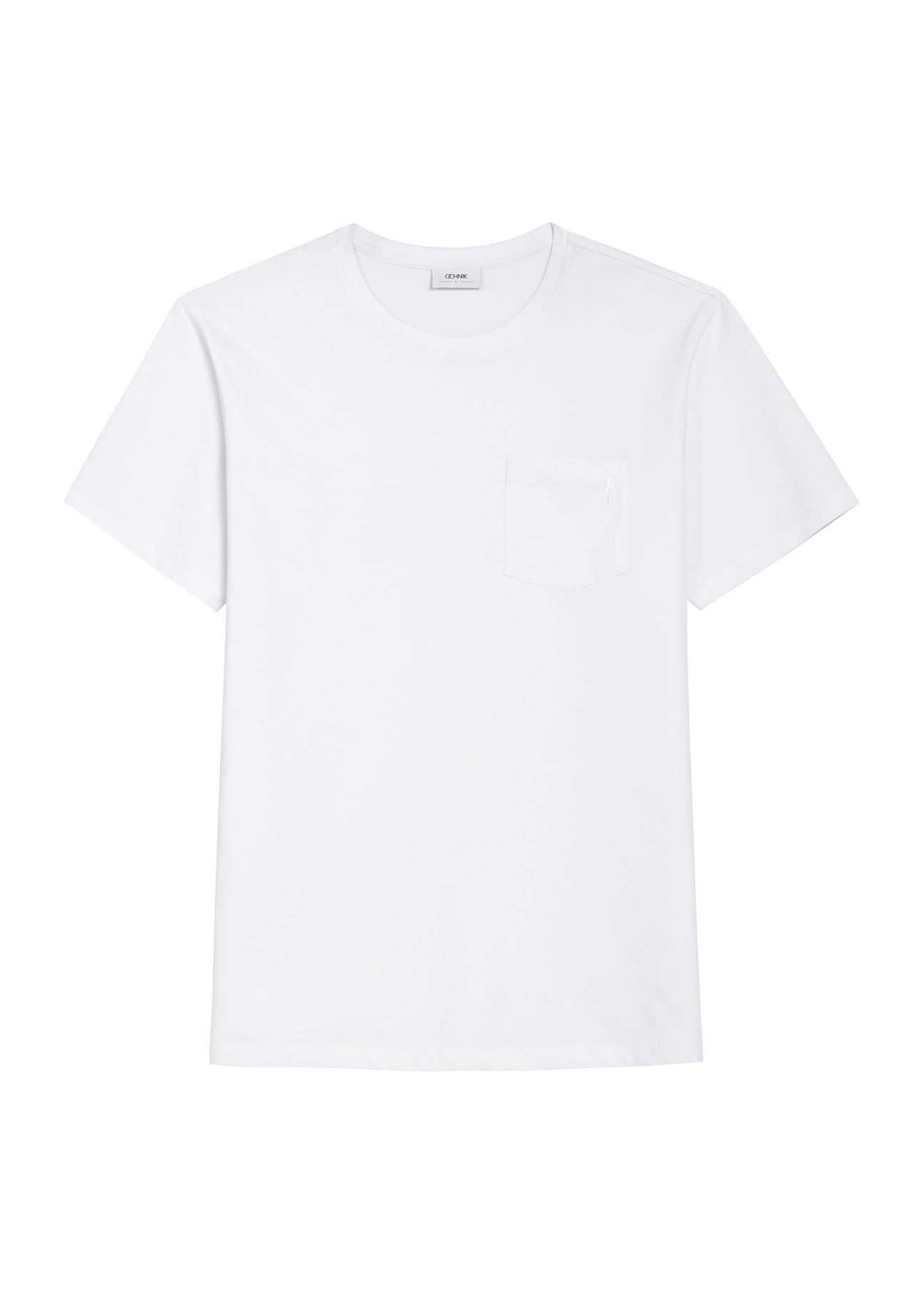 Men's white T-shirt TSHMT-0137-0A(W26), front product view on white background.