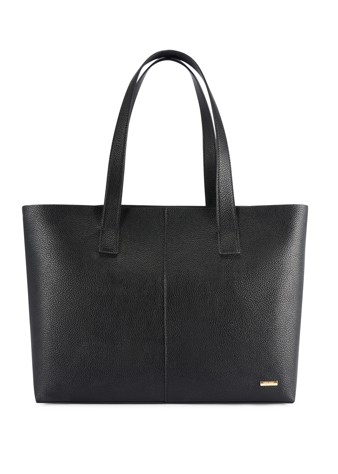 Black women's shopper handbag TOREC-1208-9I(W26), product view from the front on a white background.