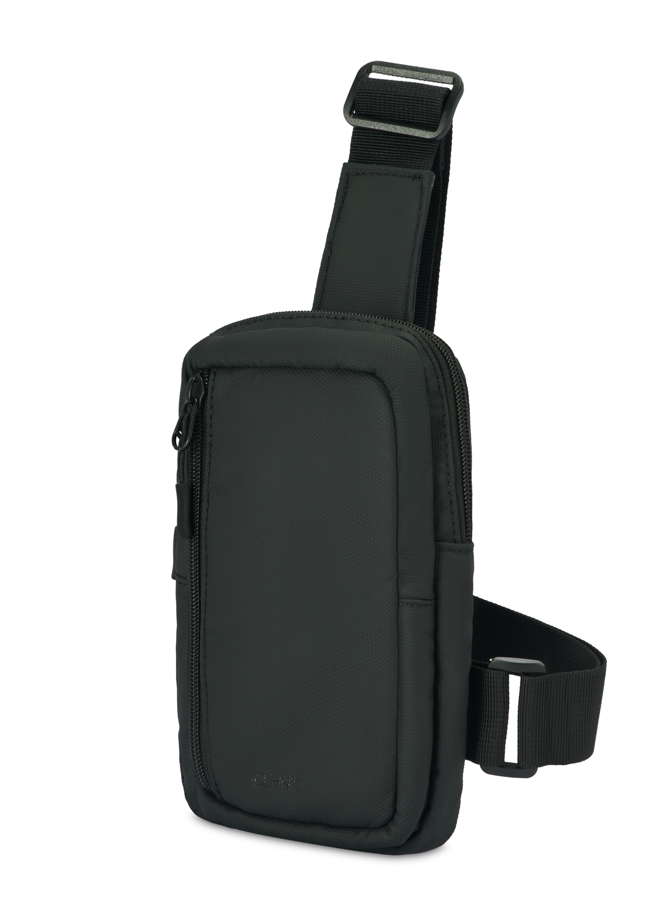 Small black men's pouch TORMN-0363-99(Z25), diagonal product view on white background.