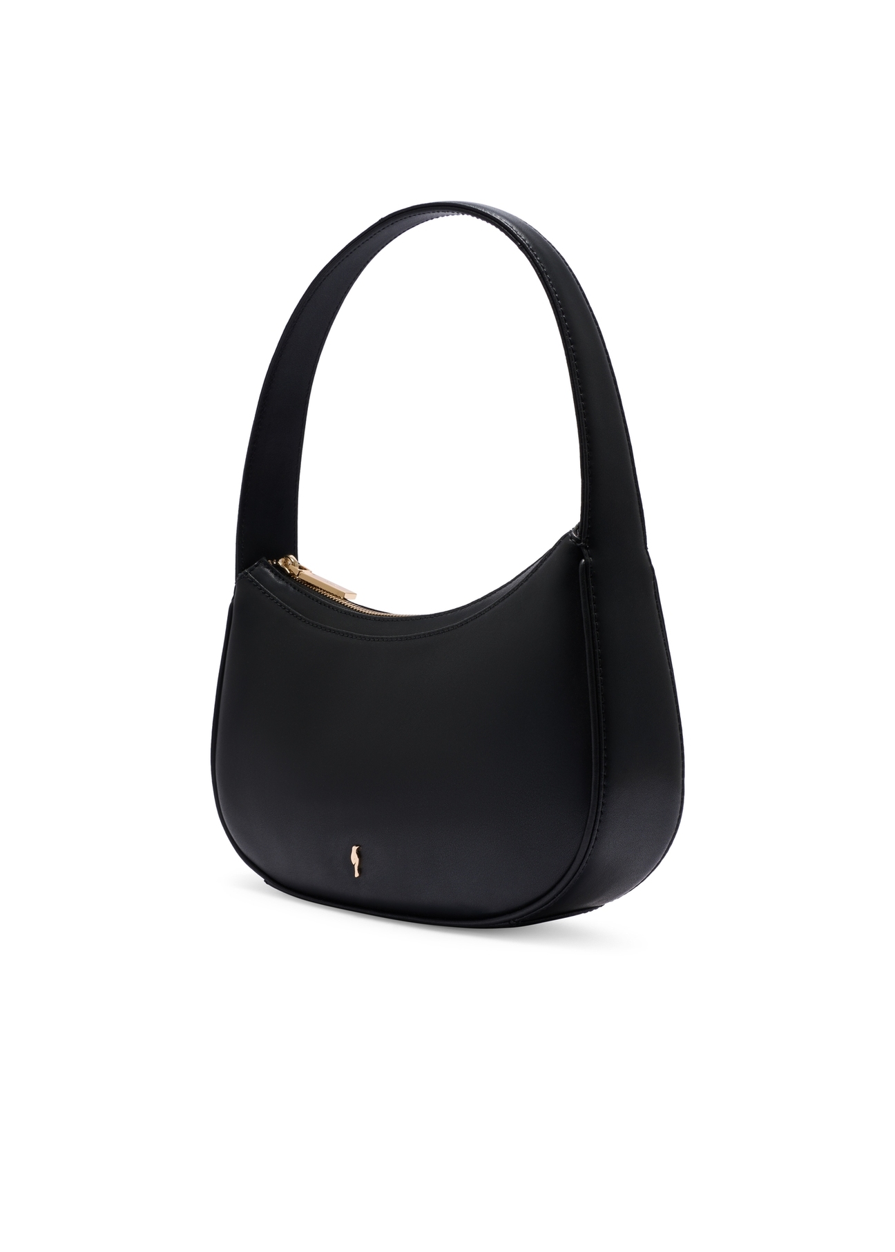 Black small leather women's handbag TORES-1263-99(W26), diagonal product view on white background.