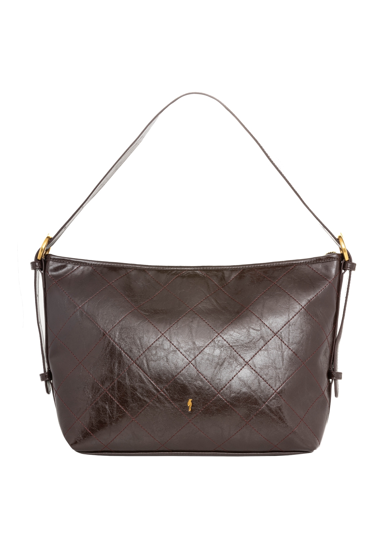 Women's handbag in black TOREC-1284-9I(Z26), product view from the front on a white background.