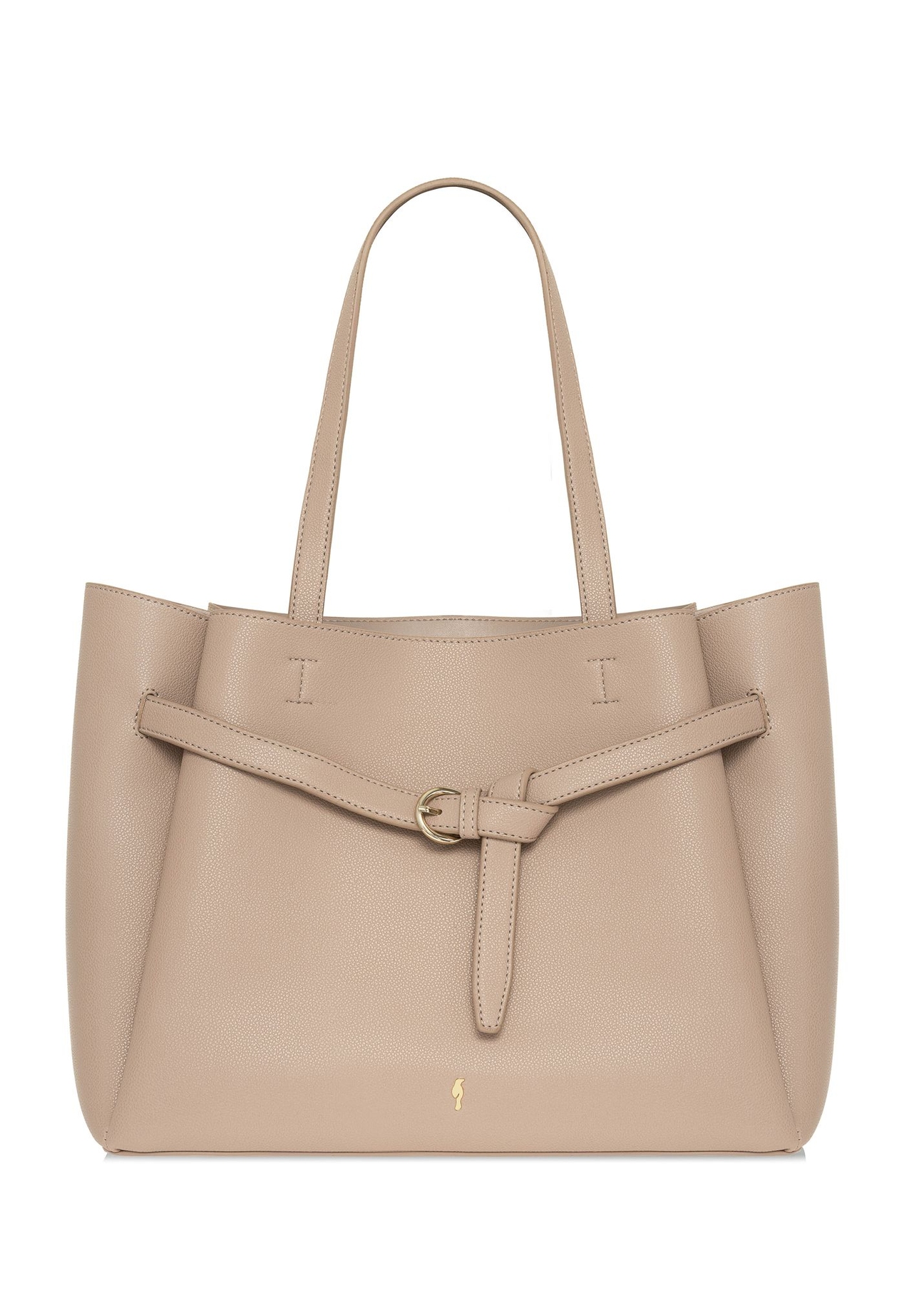 Beige women's shopper bag TOREC-1011-81(W25)-01