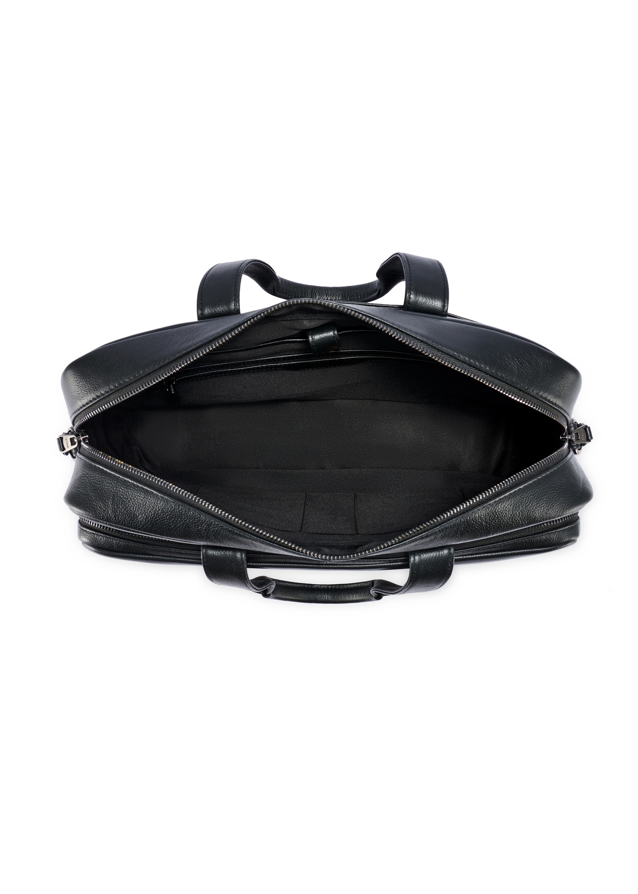 Black leather men's bag TORMS-0488R-9I(W26), product view from above on a white background.
