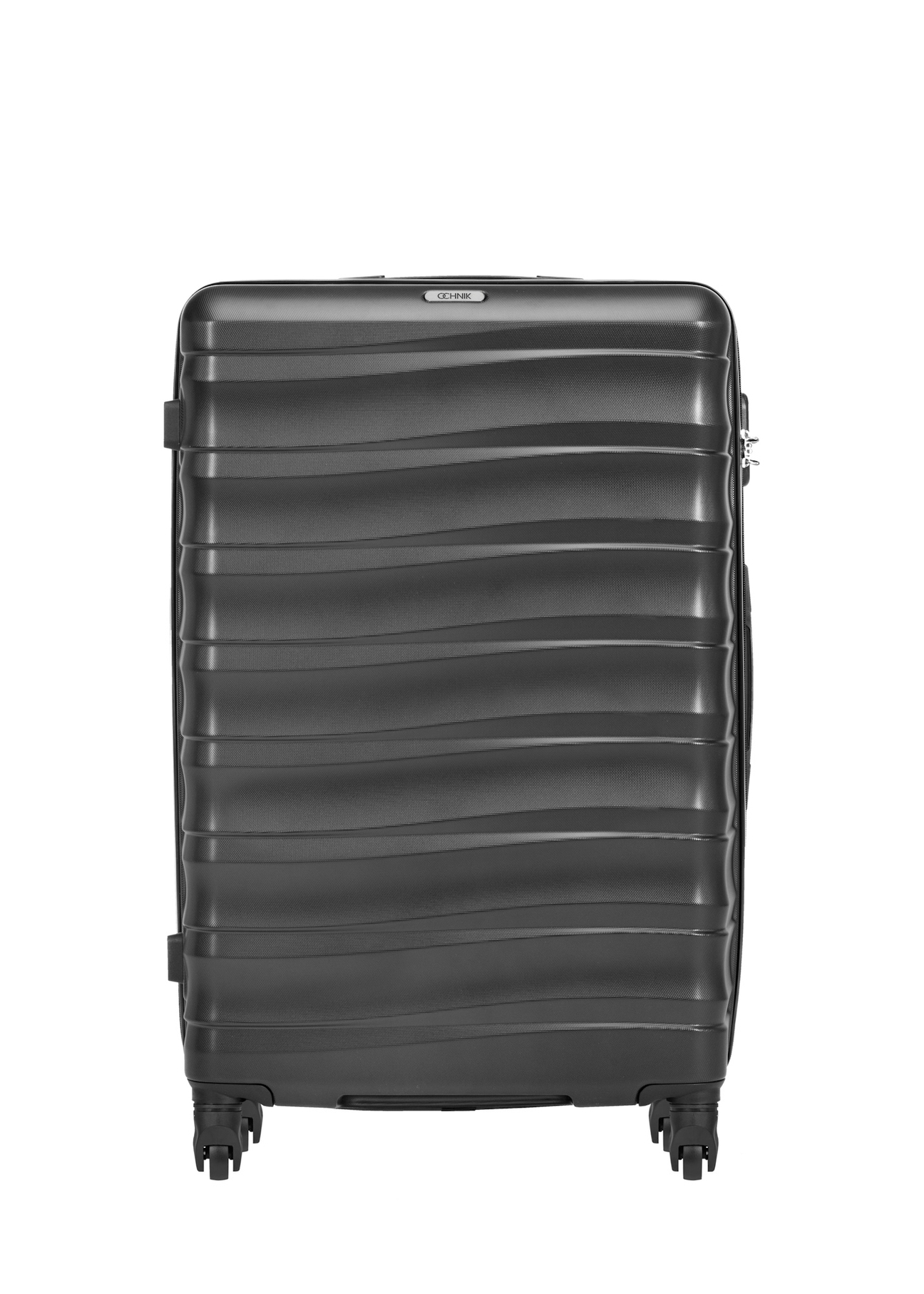 Large suitcase on wheels WALAB-0081-99-28(W26), front view of the product on a white background.