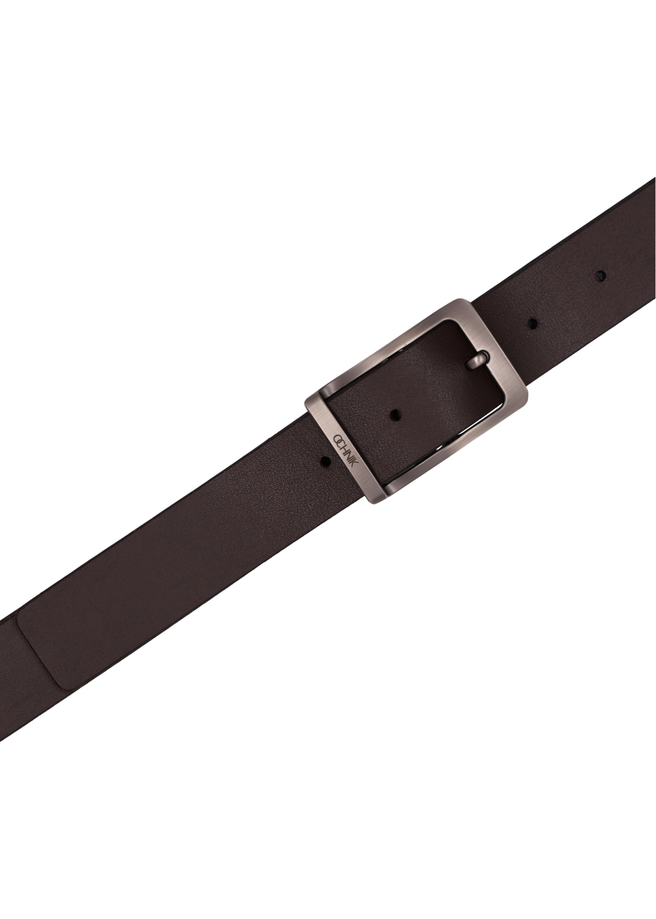 PASMS-0290-1I(Z26) men's double-sided leather belt, top view of the product on a white background.