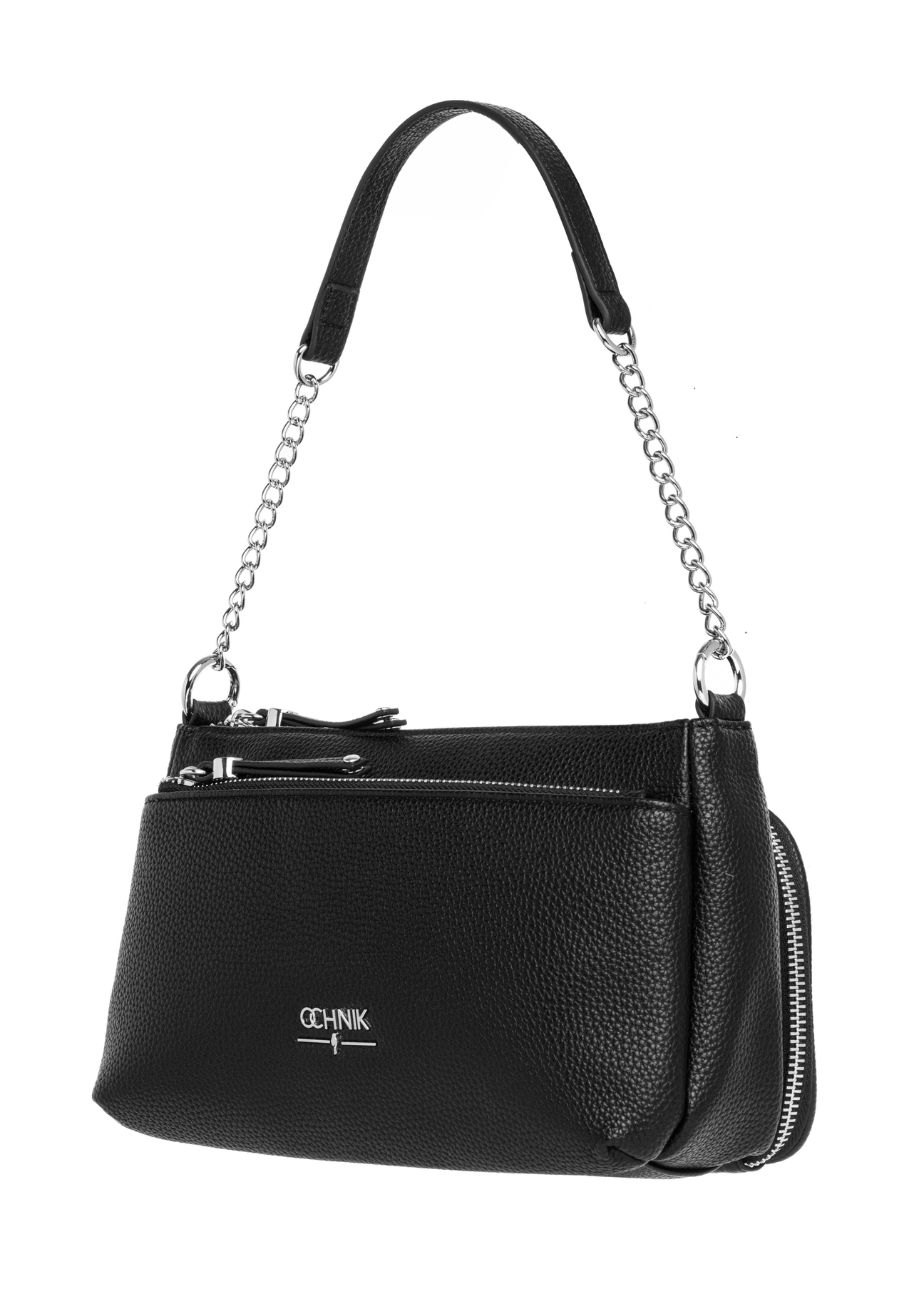 Women's handbag in black TOREC-1284-9I(Z26), diagonal product view on a white background.